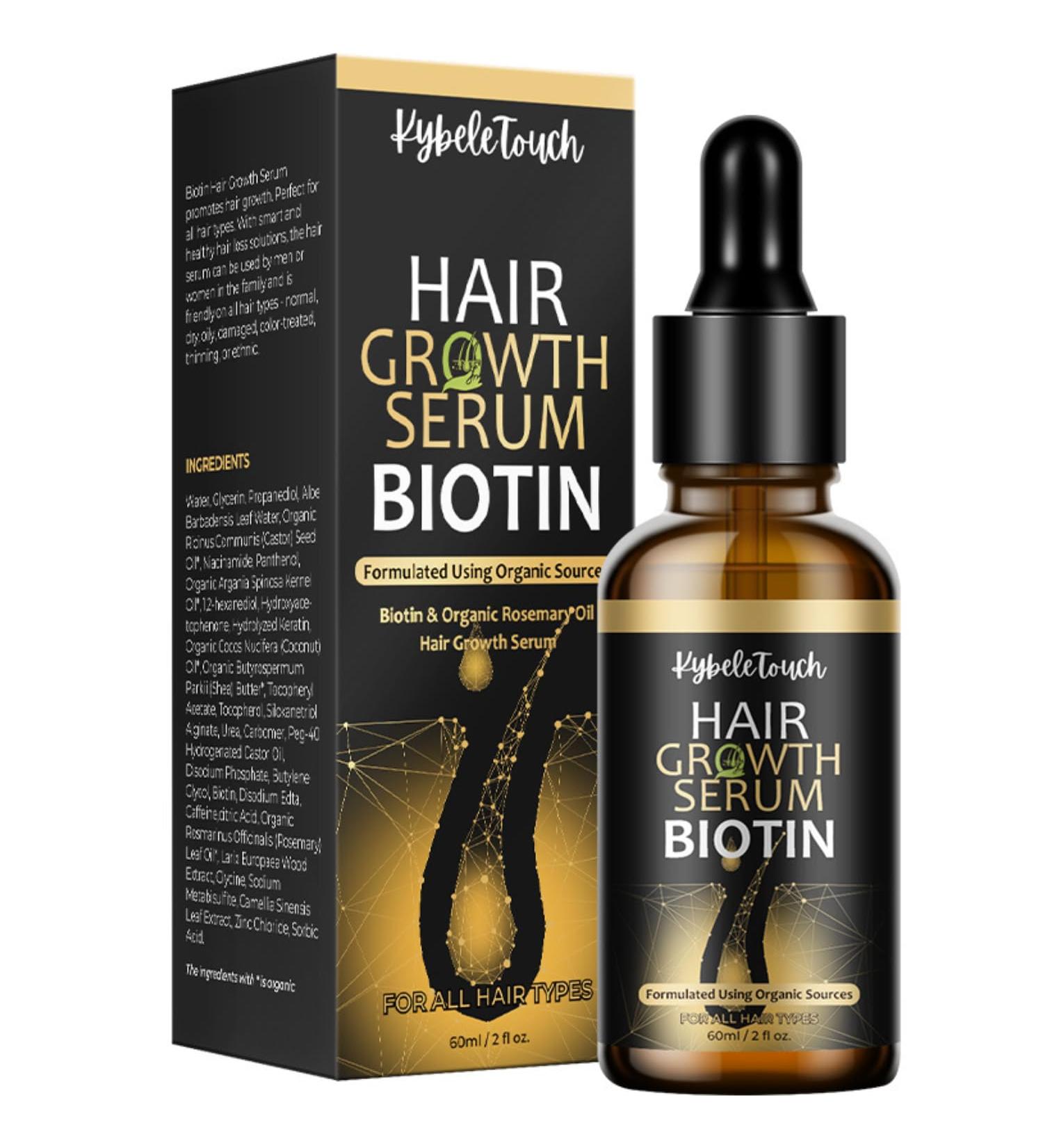 Hair Growth Serum 100% Natural Organic Hair Growth Oil with Biotin Keratin Caffeine Rosemary Castor Argan Coconut Oil Hair Loss Treatment For Men Women - Buy Online on GoSupps.com