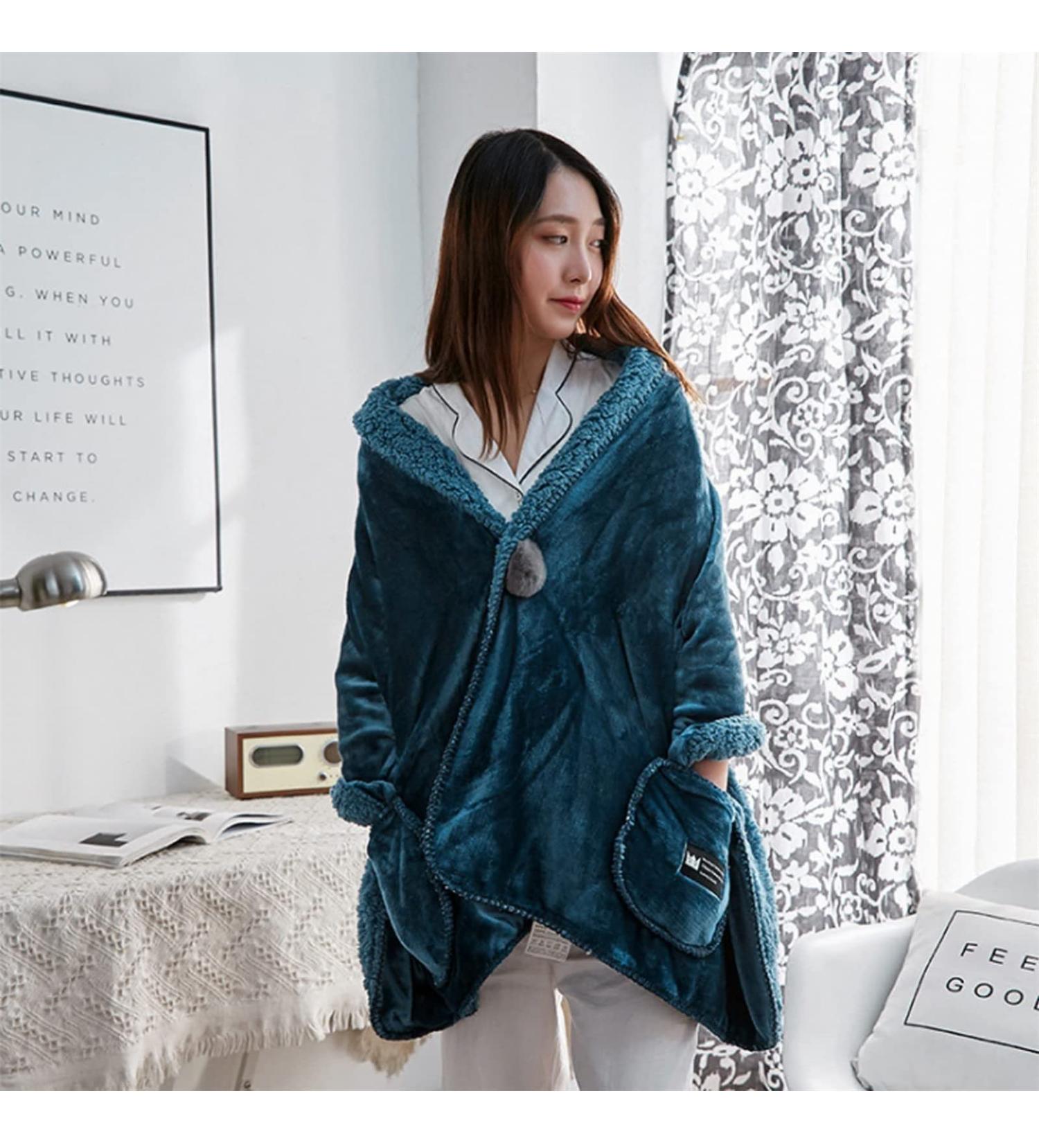 MOUSKE Comfy Blanket - Wearable Thickening Office Blanket | Soft Super Warm Shawl for Home Office School & Travel - Shop Now! - Buy Online on GoSupps.com
