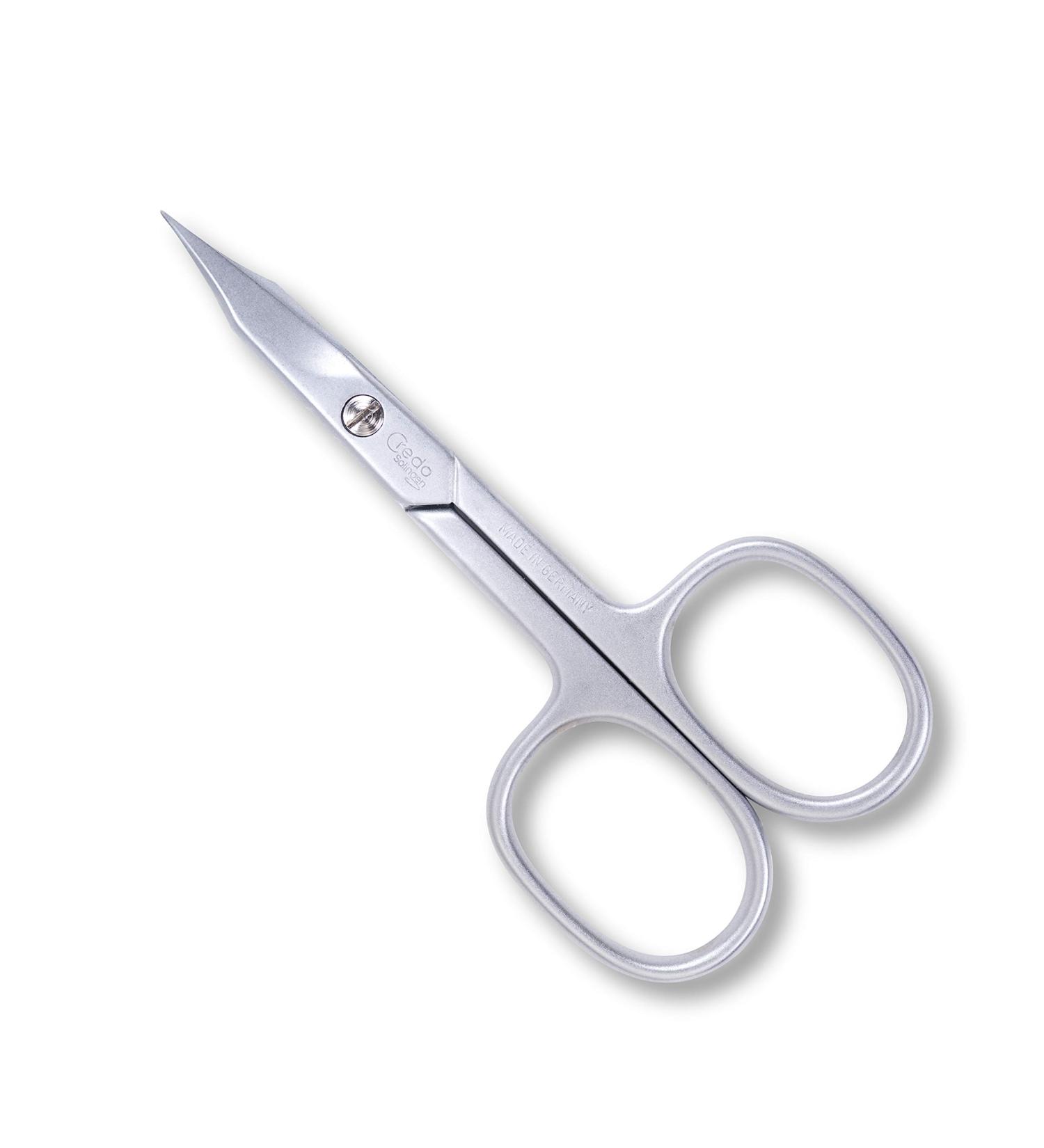 Credo Solingen Nail Scissors 8 cm with Narrow Tip Matte Chrome