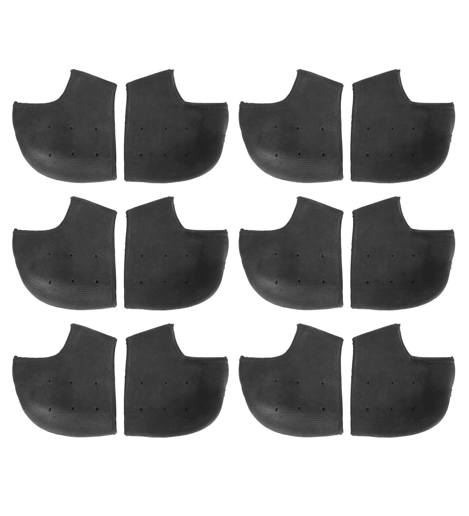 Heel Protection Cushion Pads - 6 Pairs Shock Absorption Protector Covers - Perforated Black - Comfort for Every Step - Buy Online on GoSupps.com