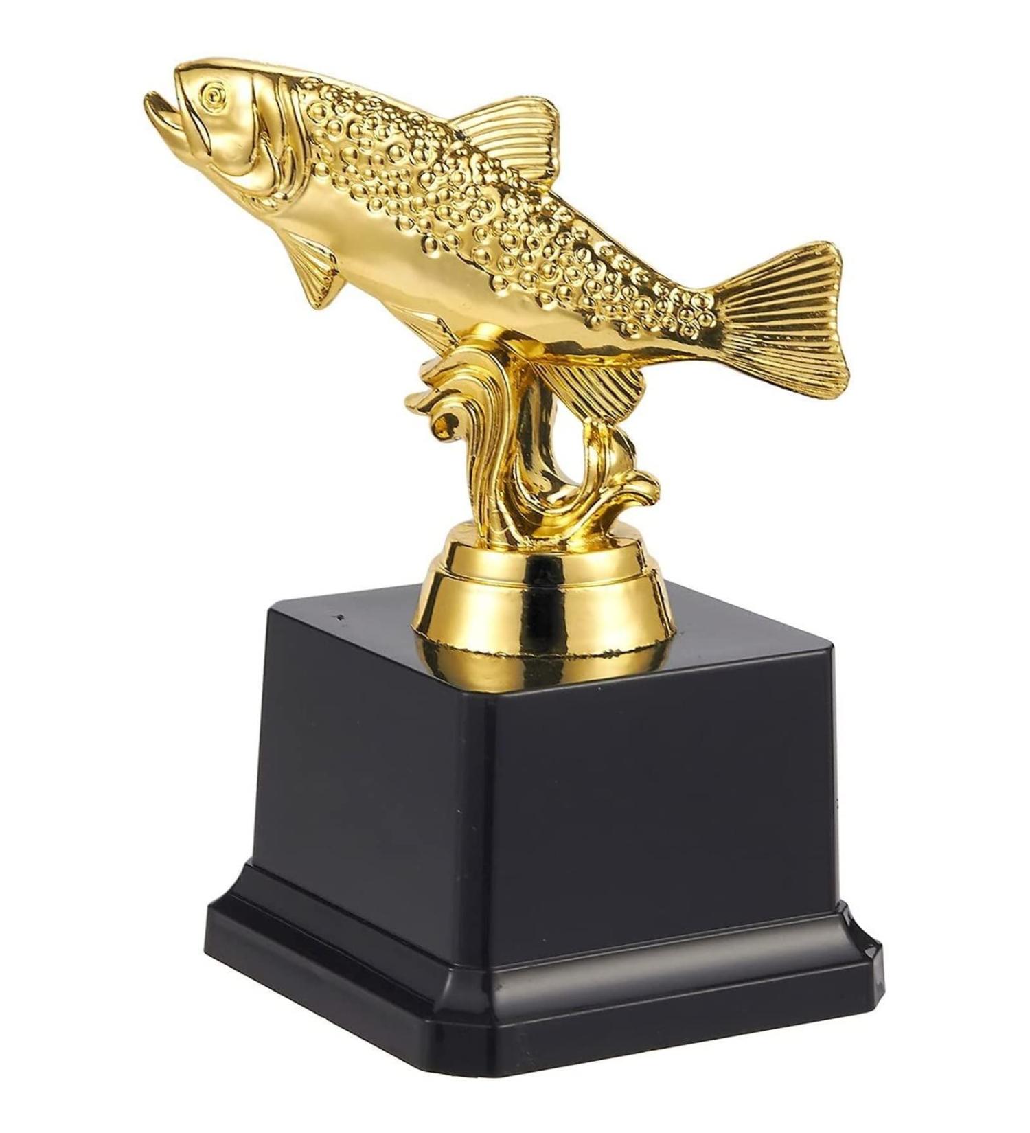Juvale Small Fishing Trophy Award - Golden Fish Trophy for Ceremonies, Tournaments, and Competitions - Funny and Unique Gift for Kids and Adults (3x5 in) - Buy Online on GoSupps.com