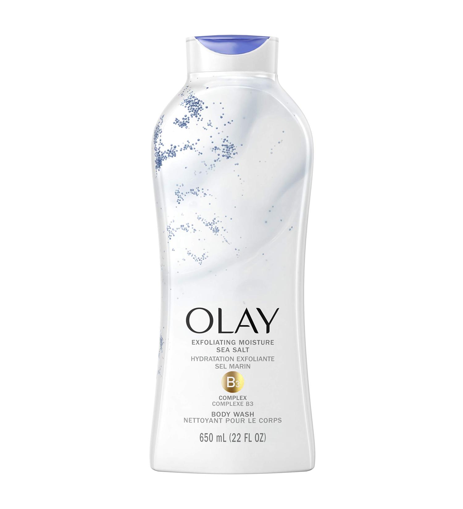 Olay Daily Exfoliating Body Wash with Sea Salts 22 Fl Oz - Gentle Exfoliation for Silky Smooth Skin - Buy Online on GoSupps.com