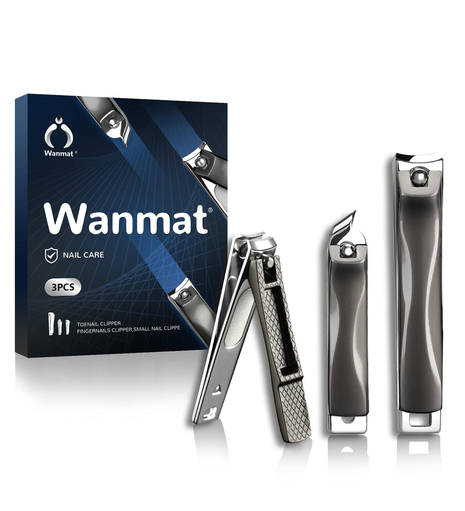Stainless Steel Nail Clippers Set for Thick or Ingrown Nails - 3PCS Professional Nail Trimmer for Men and Women - Includes Fingernail & Toenail Clippers - Extra Sharp and Durable (1pcs Black) - Buy Online on GoSupps.com