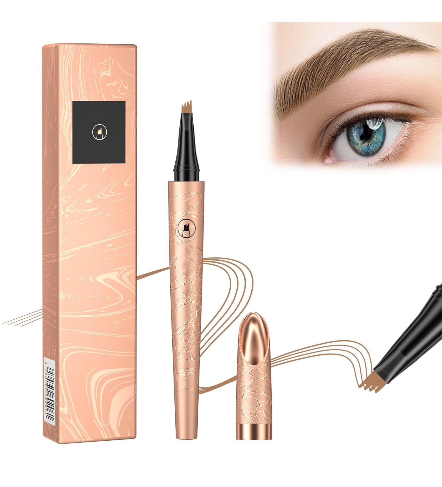 Microblading Eyebrow Pen 3D Waterproof Long-Lasting Eyebrow Pen Long-lasting Natural Makeup Fine Stroke Magic Eyebrow Pencil Stay on All Day (Light Brown) - Buy Online on GoSupps.com