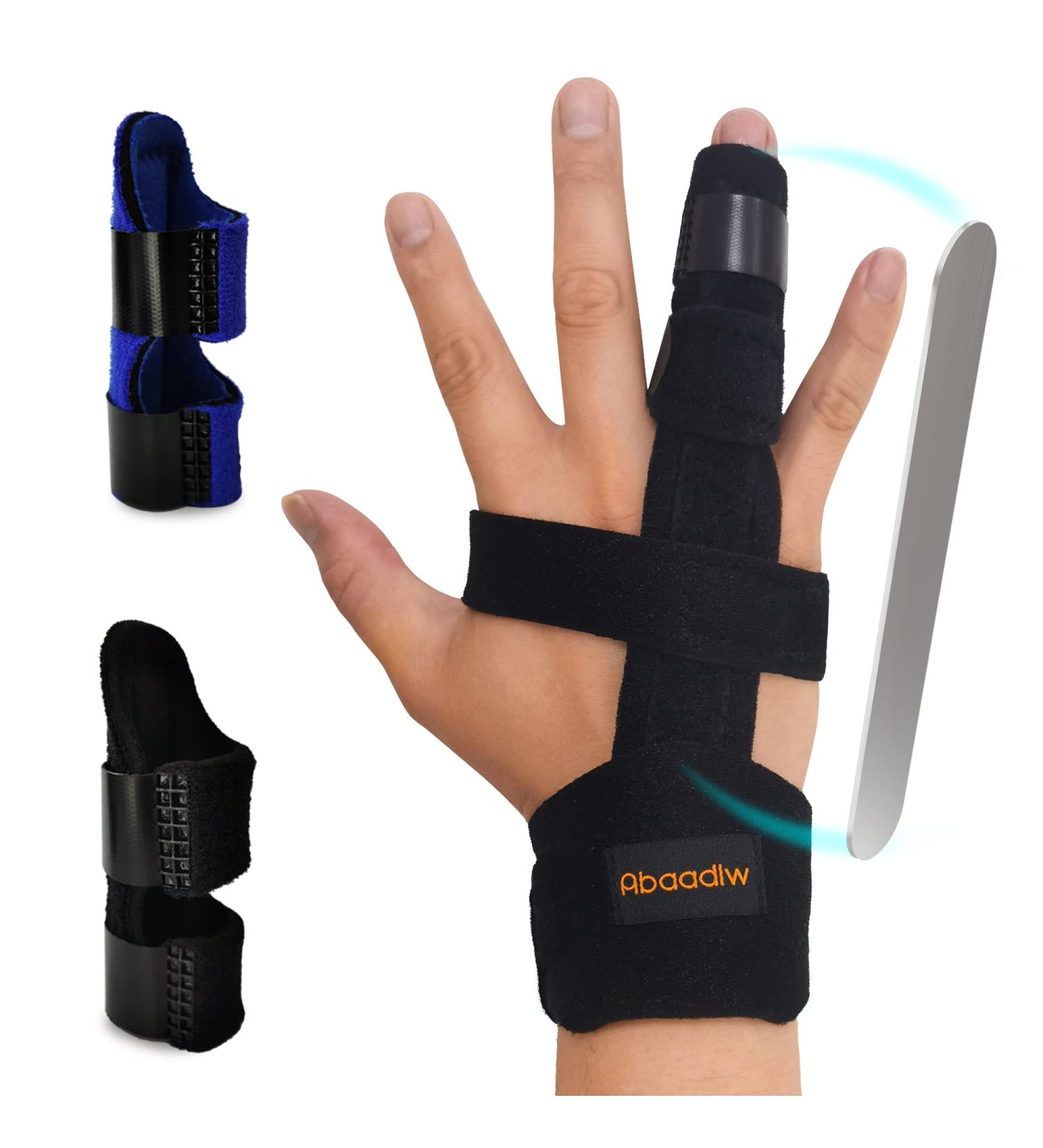 Abaadlw Trigger Finger Splint Set - 3 Pcs Adjustable Finger Splints for Broken Fingers - One Size Fits All - Buy Online on GoSupps.com