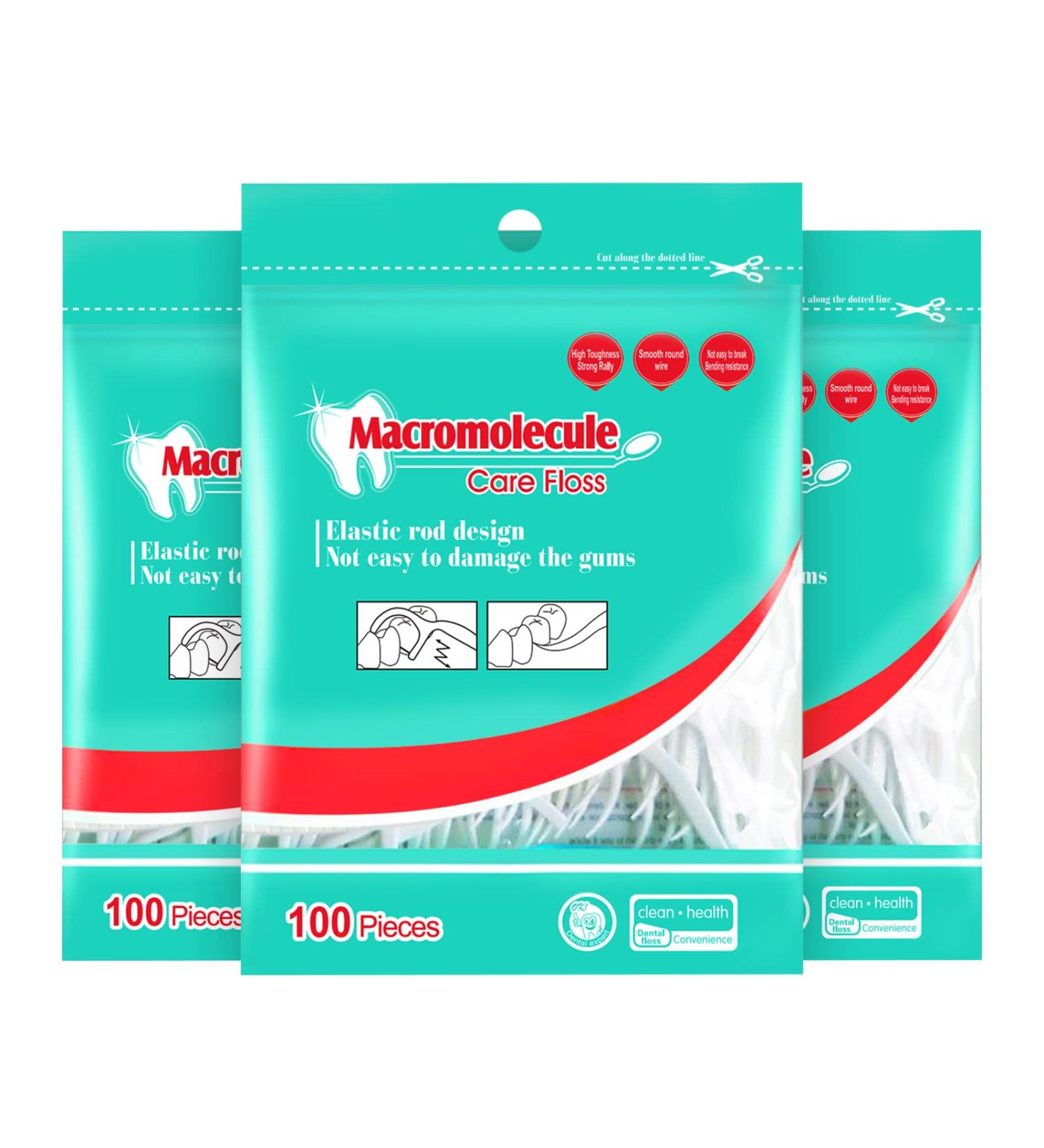 Annauiy Dental Sticks 3-Pack (300 Pieces) - Disposable Dental Silk Sticks for Effective Dental Cleaning & Care | Ideal for Hotels & Parties - Buy Online on GoSupps.com