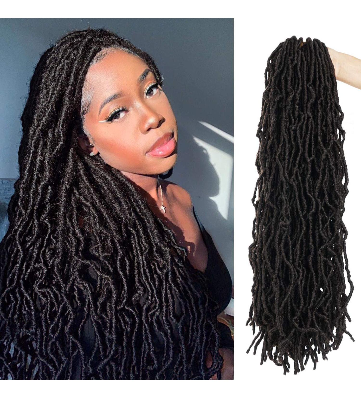 Beyond Beauty 6 Packs 24-Inch Nu Faux Locs - Soft Dreadlocks & Braided Hair Extensions (#4) for Stunning Goddess Looks - Buy Online on GoSupps.com