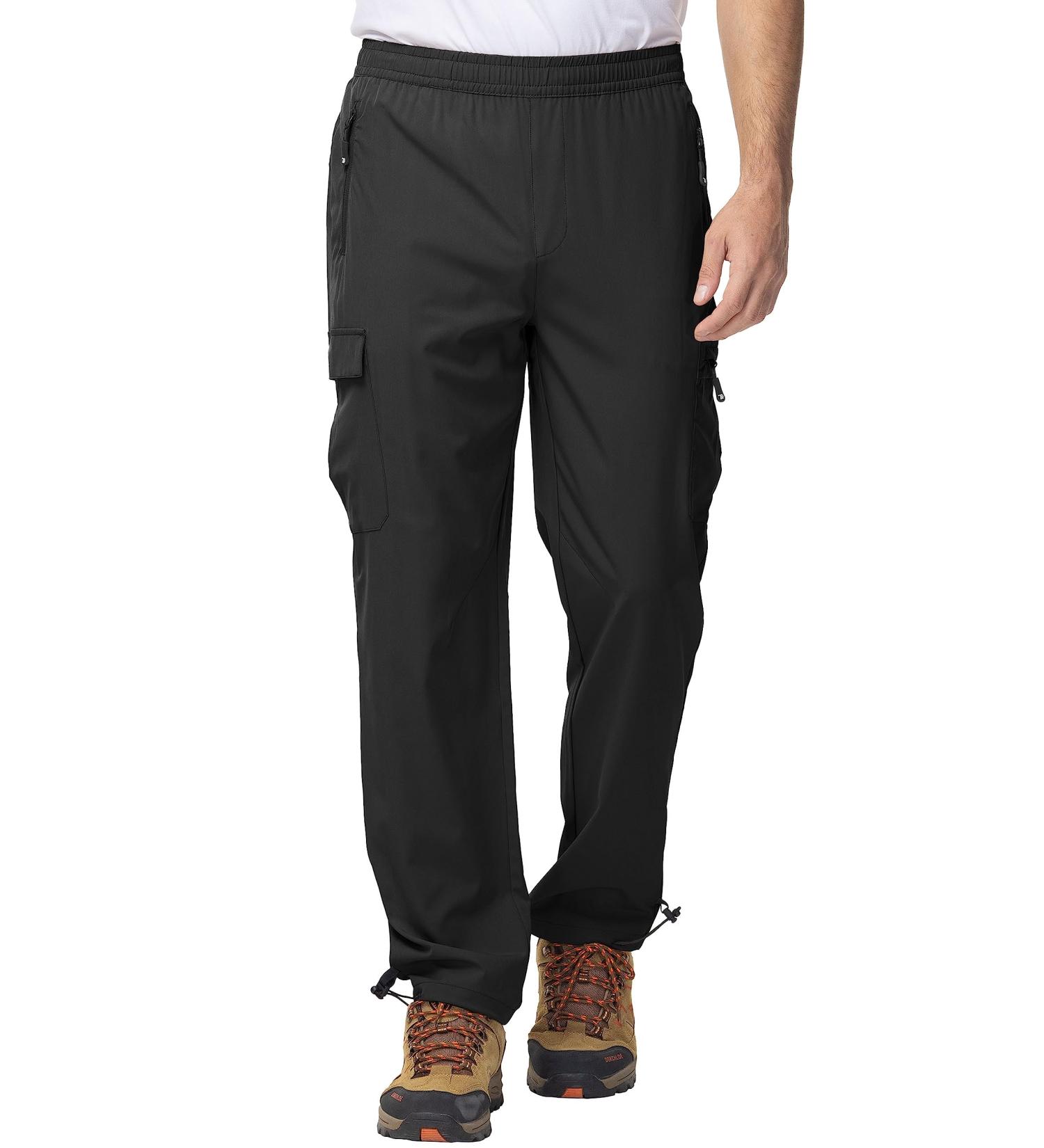 YSENTO Men's Hiking Pants | Lightweight Quick Drying Trekking Trousers | Waterproof Outdoor Gear 3XL Black - Buy Online on GoSupps.com