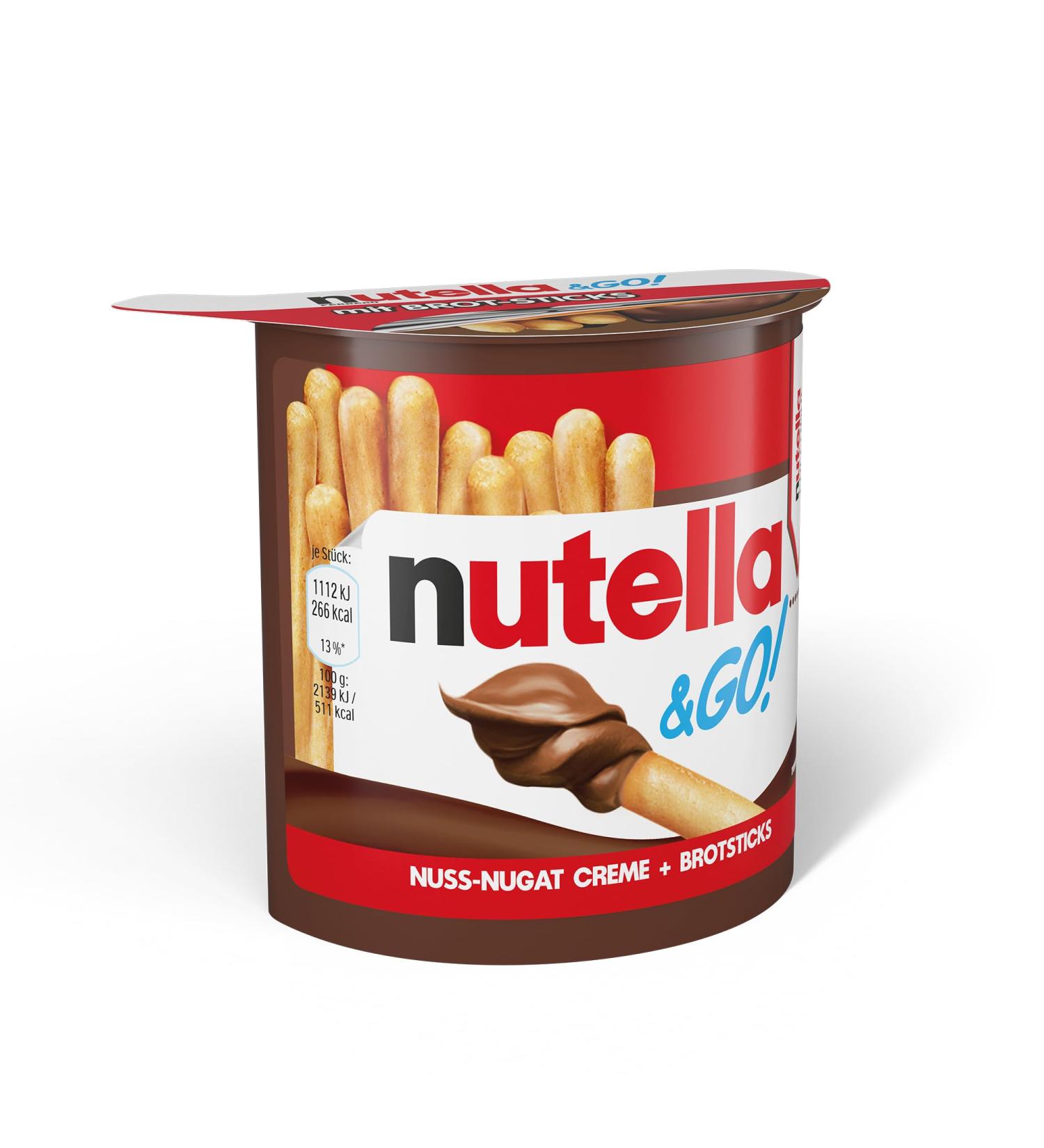 Buy Nutella & Go! - Crispy Bread Sticks & Nut Nougat Cream - Perfect On-the-Go Snack - 12x52g - Buy Online on GoSupps.com