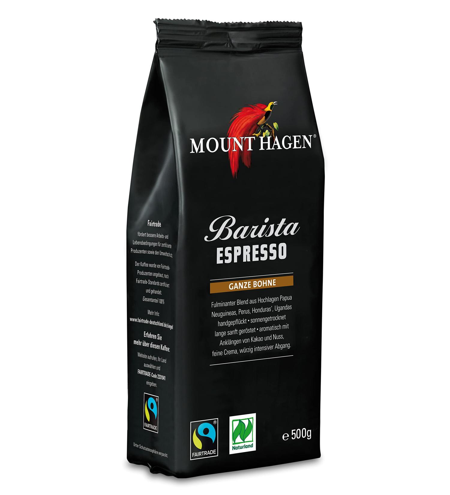 Mount Hagen Espresso Barista - Natural Grain - 500 g
