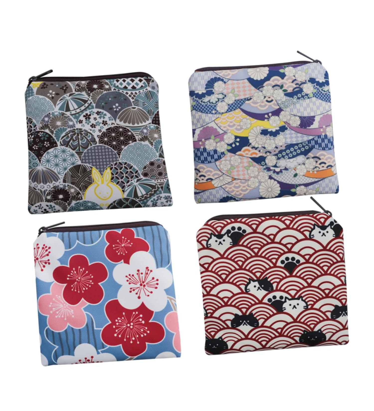 Orfofe Women's Bandage Bag Holder Set - 4 Piece Tampon Storage & Mini Period Organizer | Durable Polyester Cloth - Buy Online on GoSupps.com