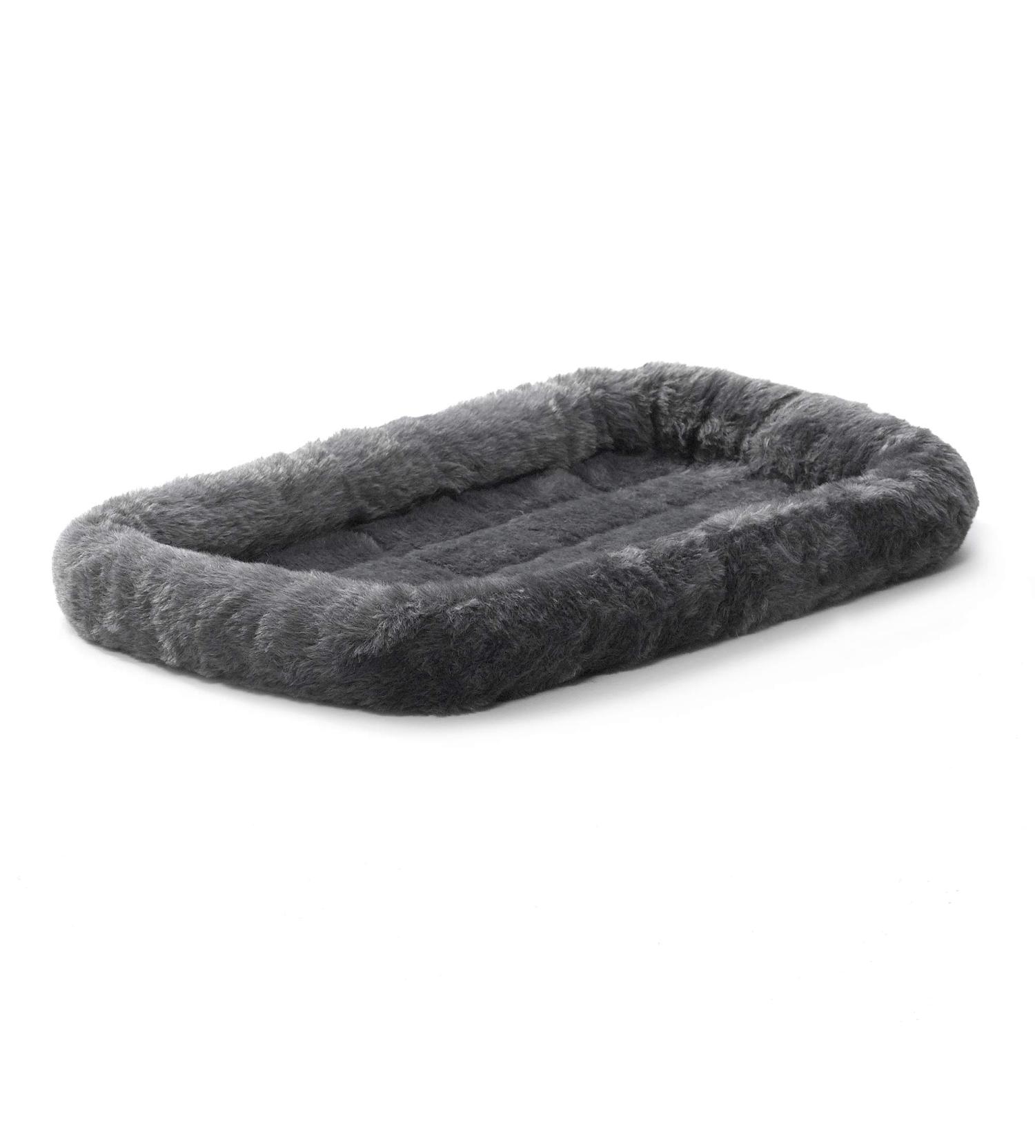 New World Gray Dog Bed | 22-Inch Bolster Bed for Metal Crates | Machine Washable - Buy Online on GoSupps.com