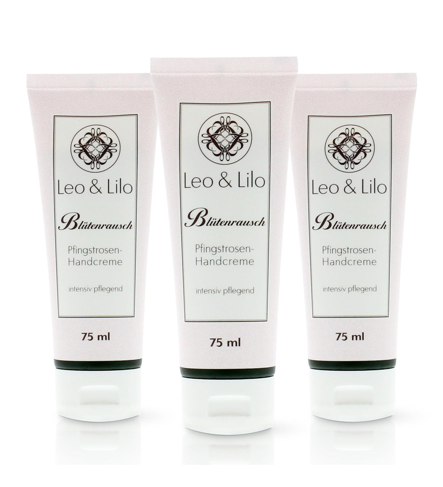 Buy Leo & Lilo 3 Set Pentecost Hand Cream 75ml - Intensive Care for Dry Hands with Organic Oils & Peing Strose Blossom Extract - Certified Natural Cosmetics - Buy Online on GoSupps.com