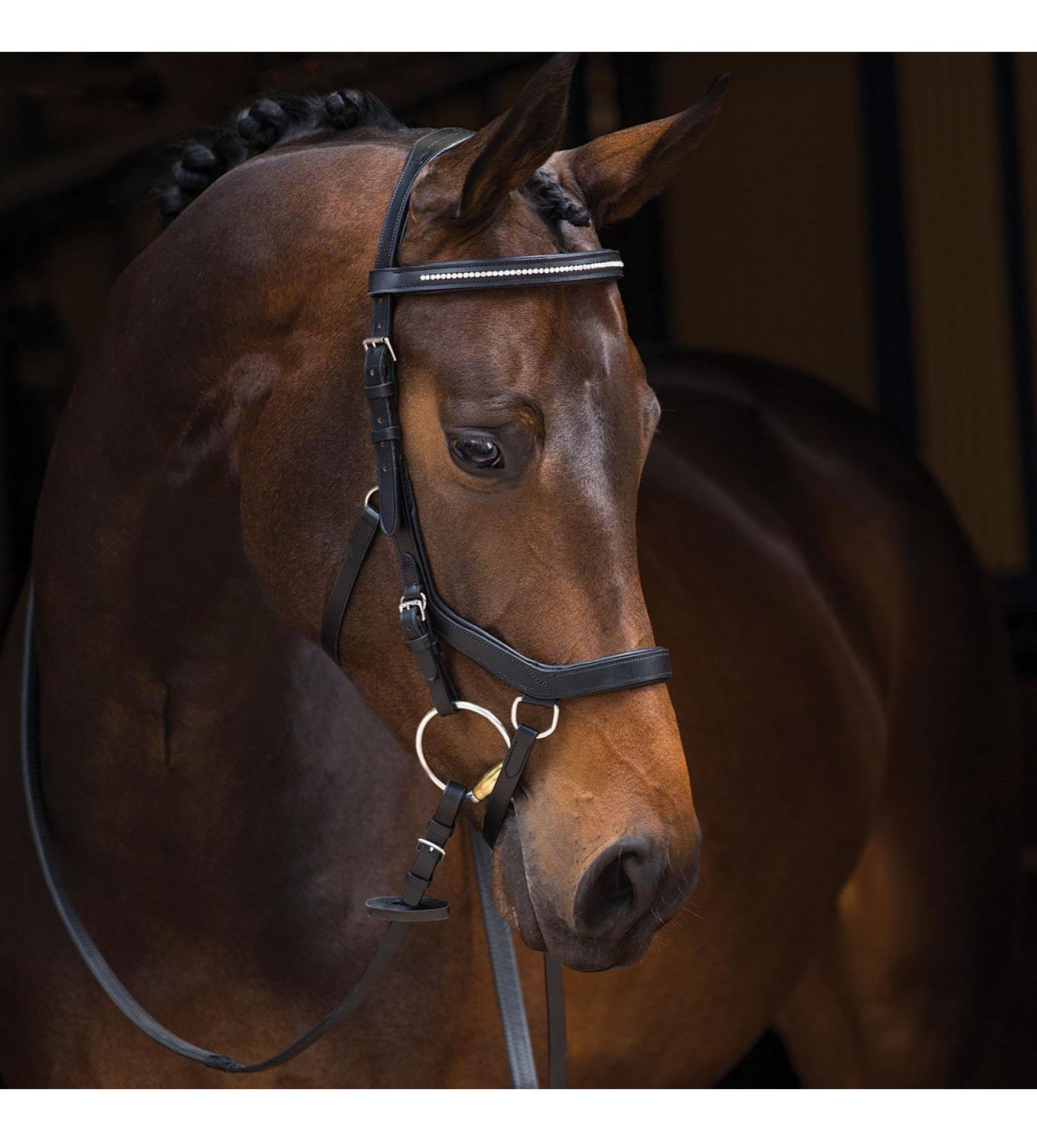Horseware Rambo Micklem Diamante Competition Bridle Black Large Horse