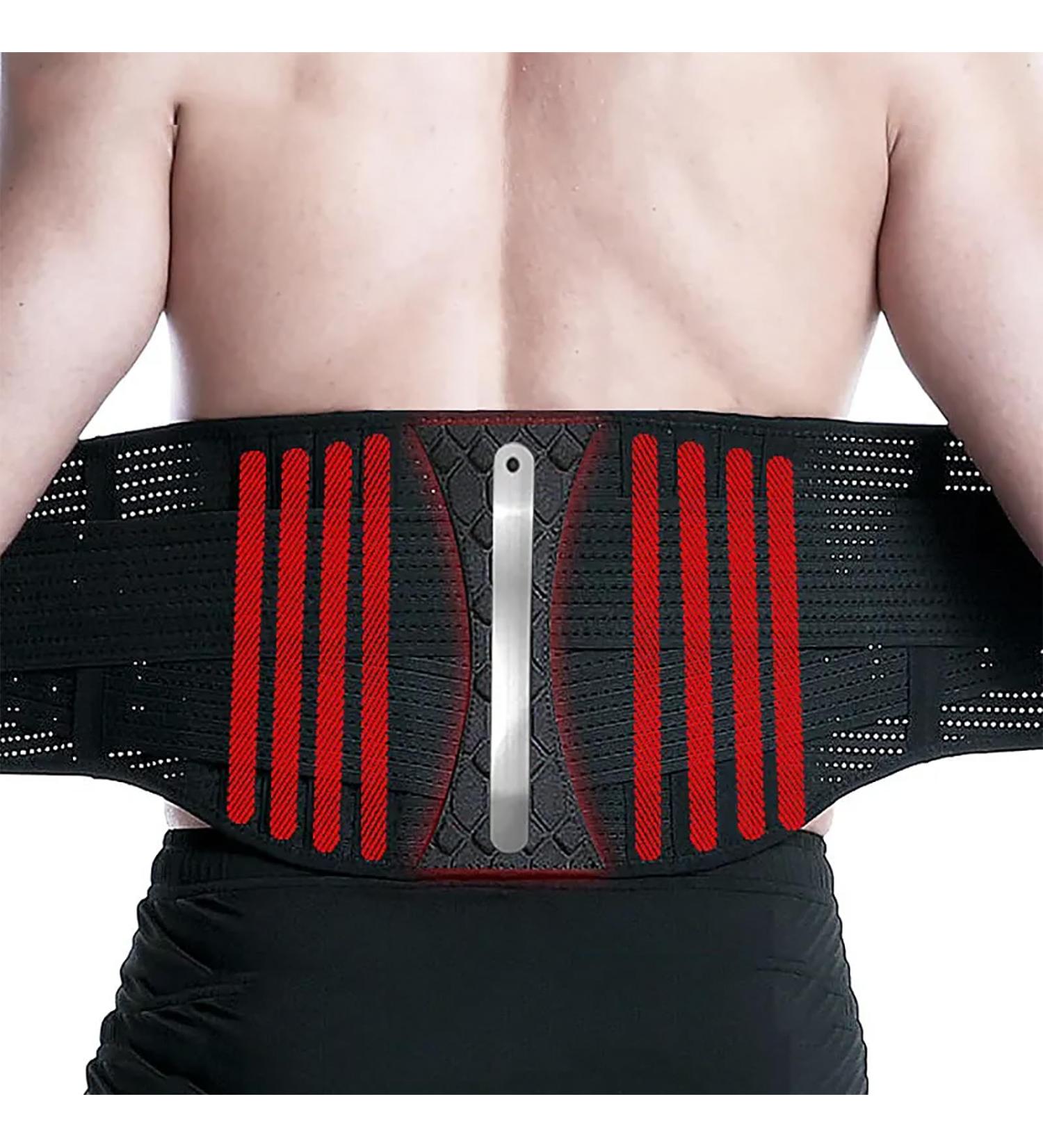 Adjustable Lower Back Support Belt - Breathable Lumbar Relief for Pain Hernia Sciatica & Scoliosis | International Shipping - Buy Online on GoSupps.com