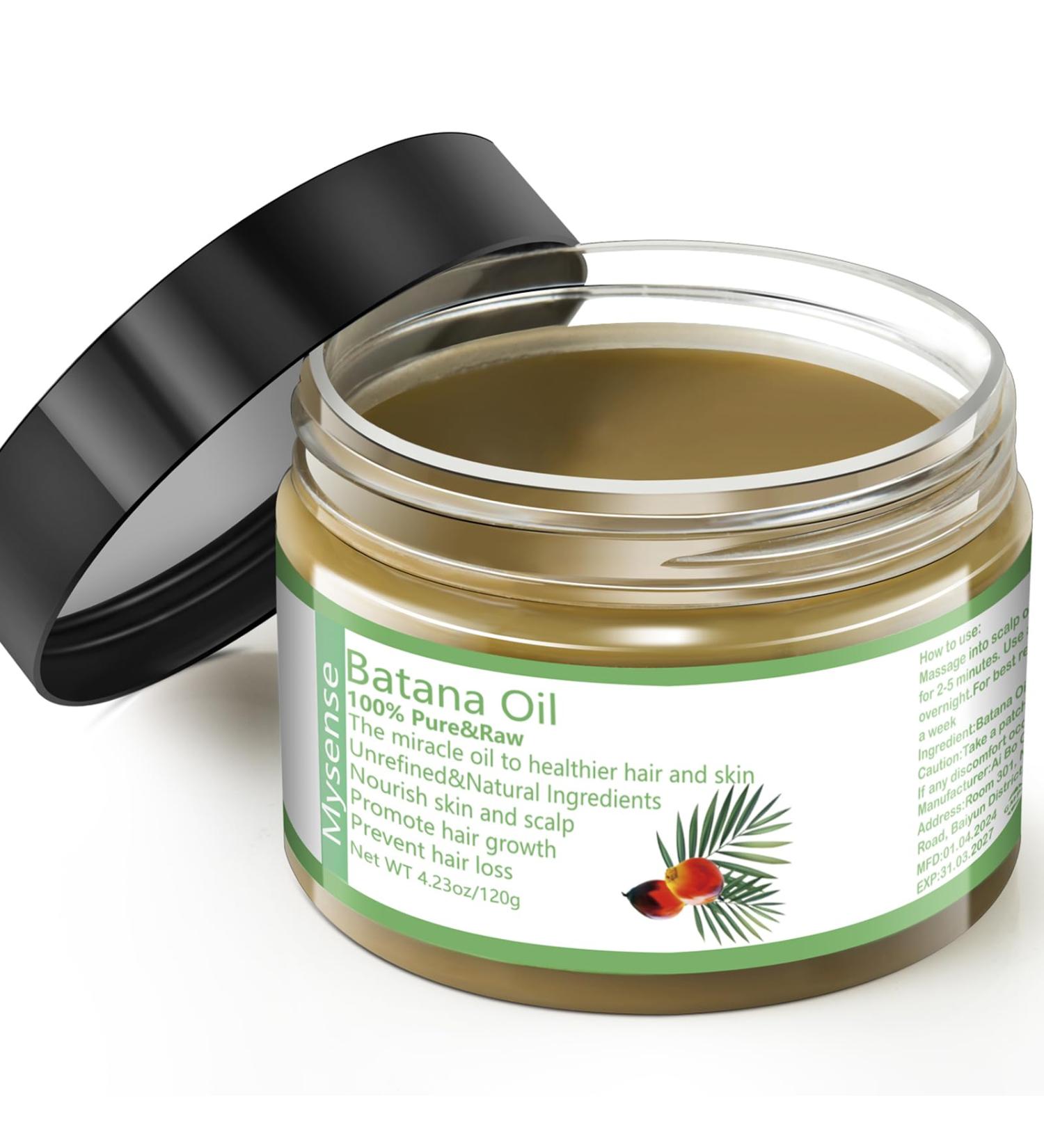 Mysense Raw Batana Oil for Hair Growth 100% Pure Unrefined Dr. Sebi Hair Growth Oil Scalp and Hair Care for Women & Men Prevent Hair Loss Promote Hair Thickness - Buy Online on GoSupps.com