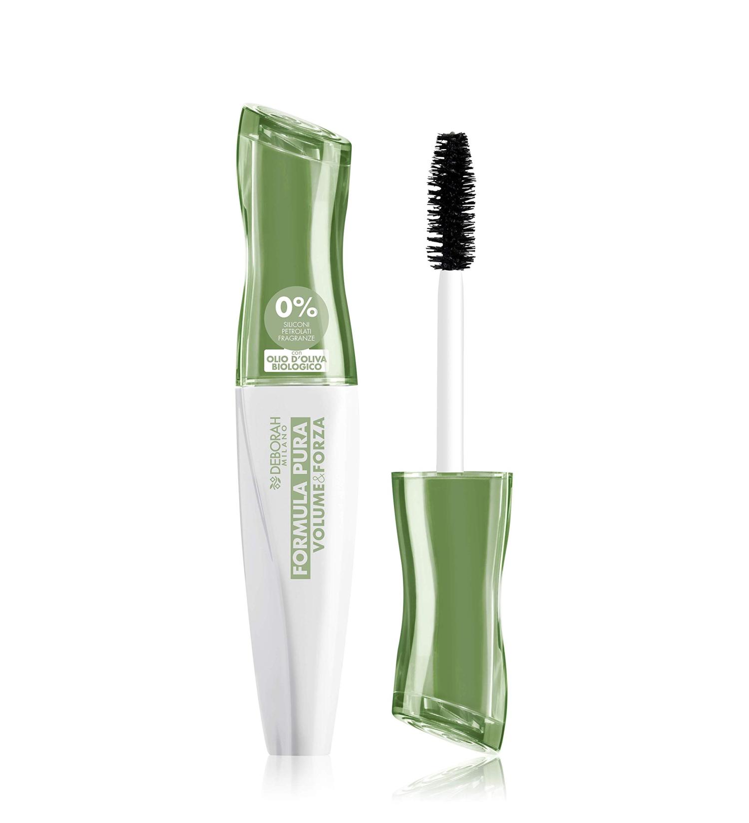 Deborah Milano - Pure Formula Volume and Strength Mascara High Tolerability without Parabens Long-Lasting Volumizing and Strengthening Effect Gives Nourished and Strong Eyelashes Black 12 ml - Buy Online on GoSupps.com