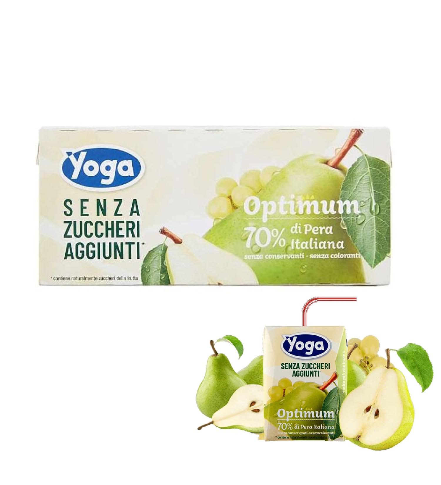 Idea 8 Packs of Yoga Optimum Italian Pear Fruits (3 x 200 ml)