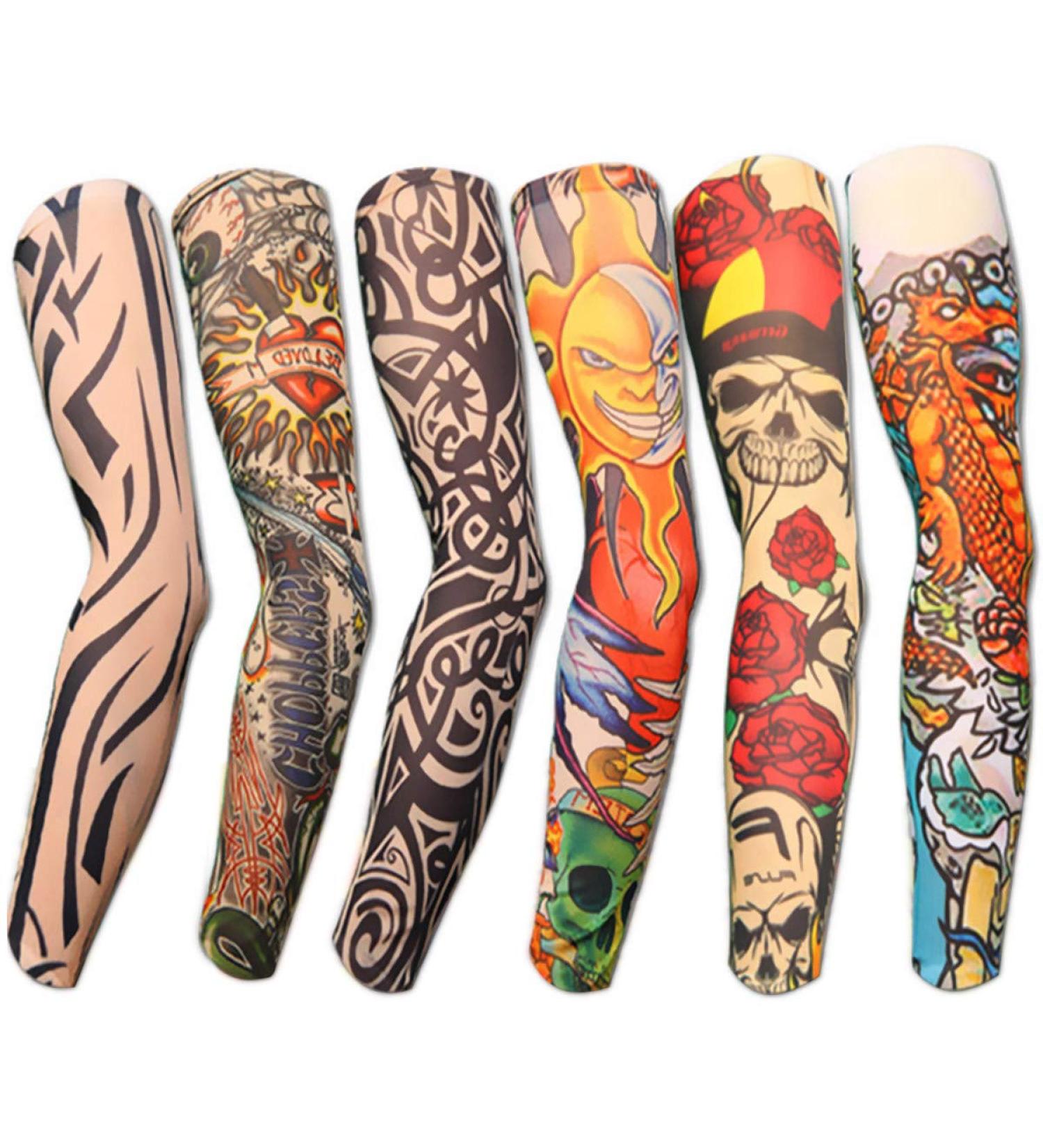 Temporary Tattoo Sleeves Set - Akstore Arts Fake Slip On Arm Sleeves Kit - Buy Online on GoSupps.com