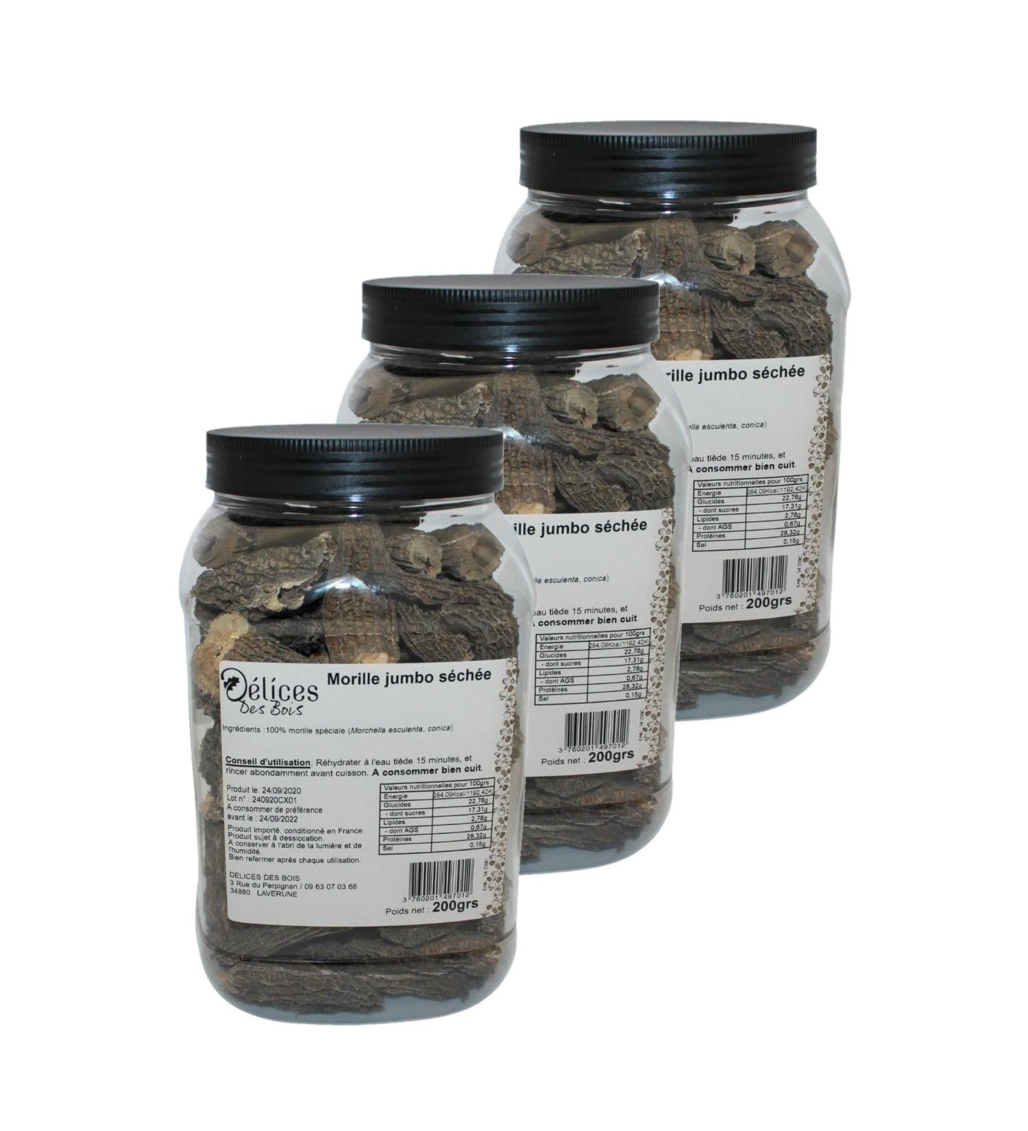 D lices Des Bois Lot 3x Morille jumbo - Pot 200g