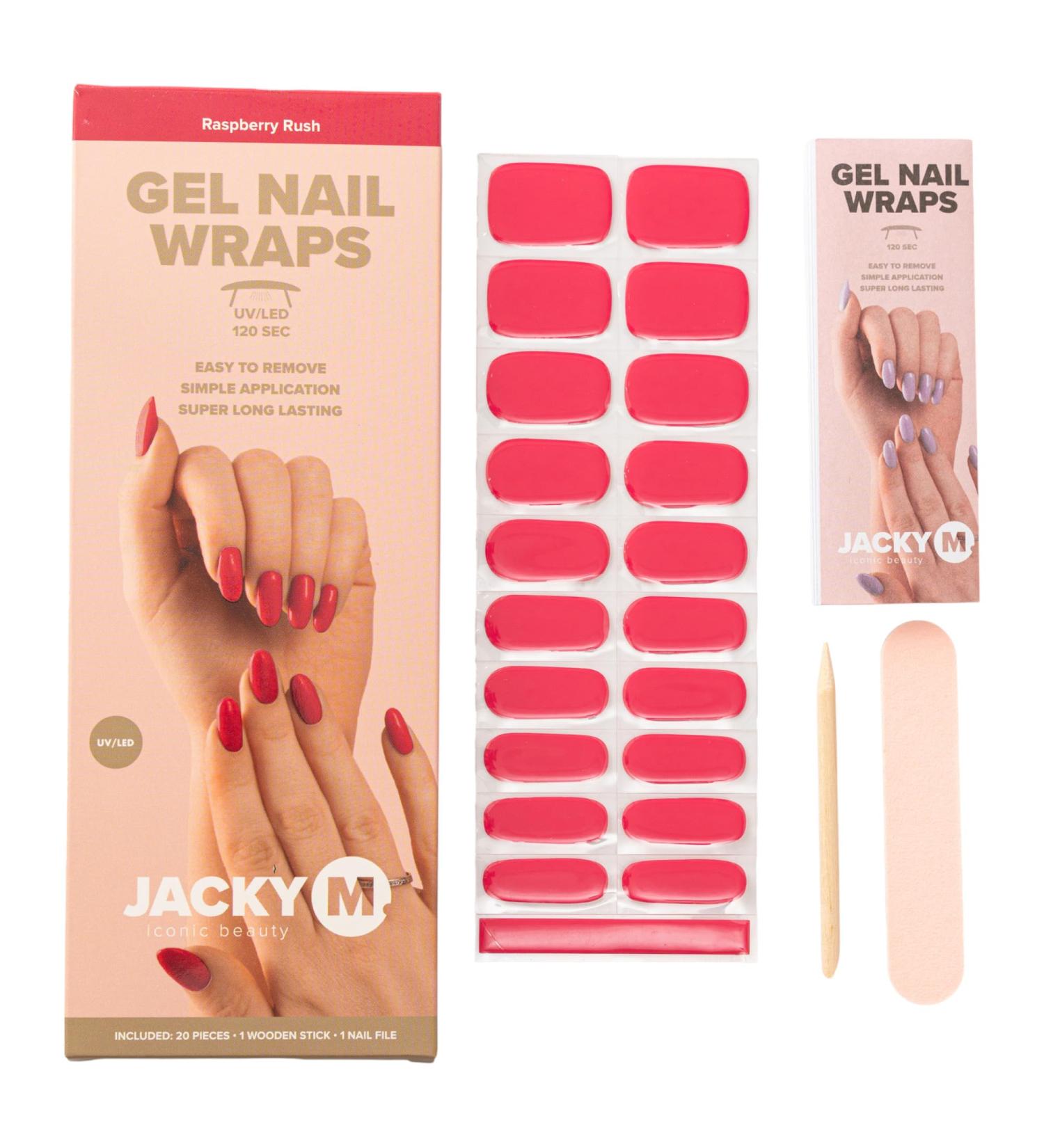  Jacky M JACKY M. Pack of 20 Gel Nail Adhesive Films - Raspberry Rush - UV/LED Curing - Buy Online on GoSupps.com