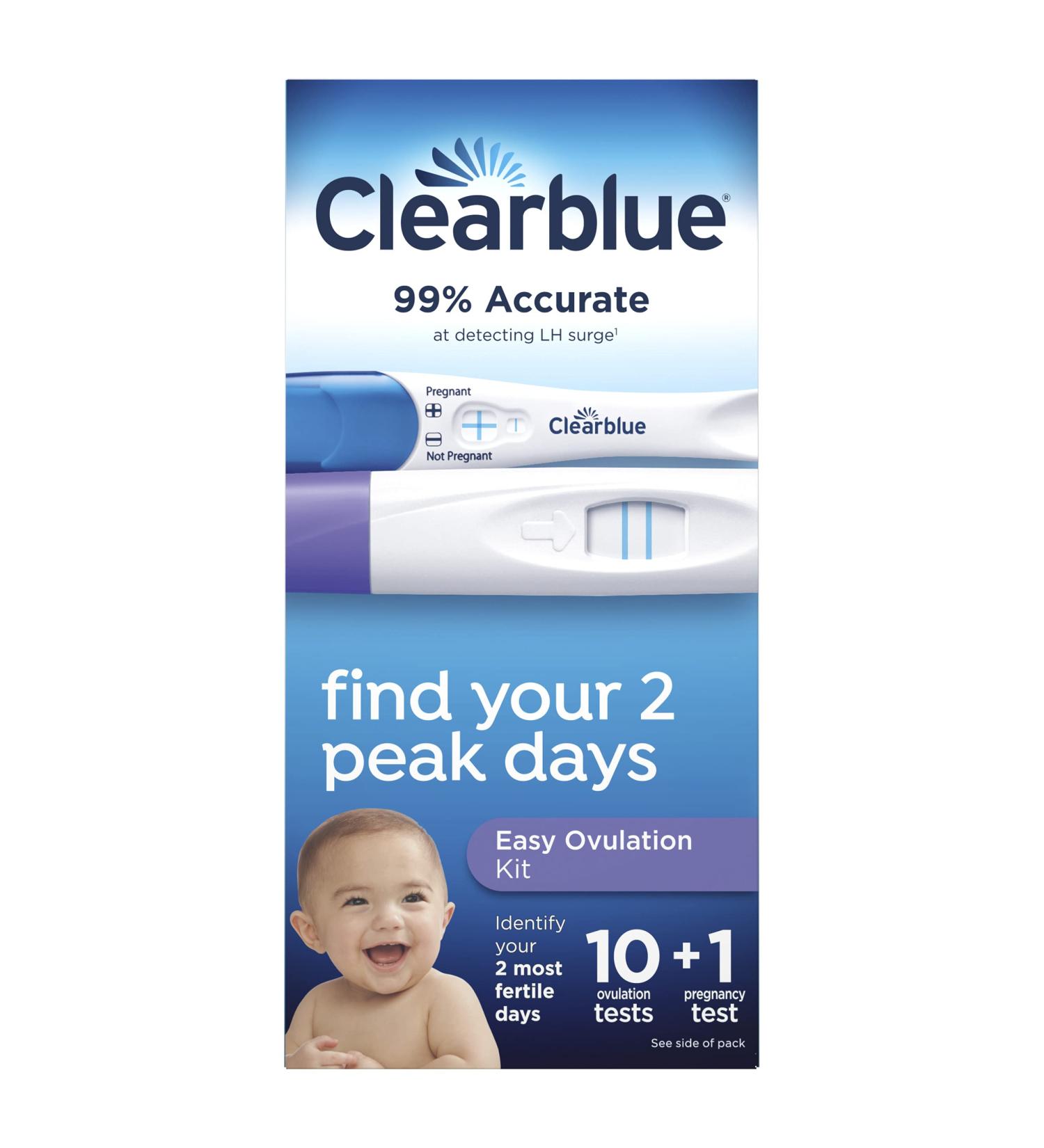 Clearblue Ovulation Complete Starter Kit - 10 Ovulation Tests & 1 Pregnancy Test - Buy Online on GoSupps.com