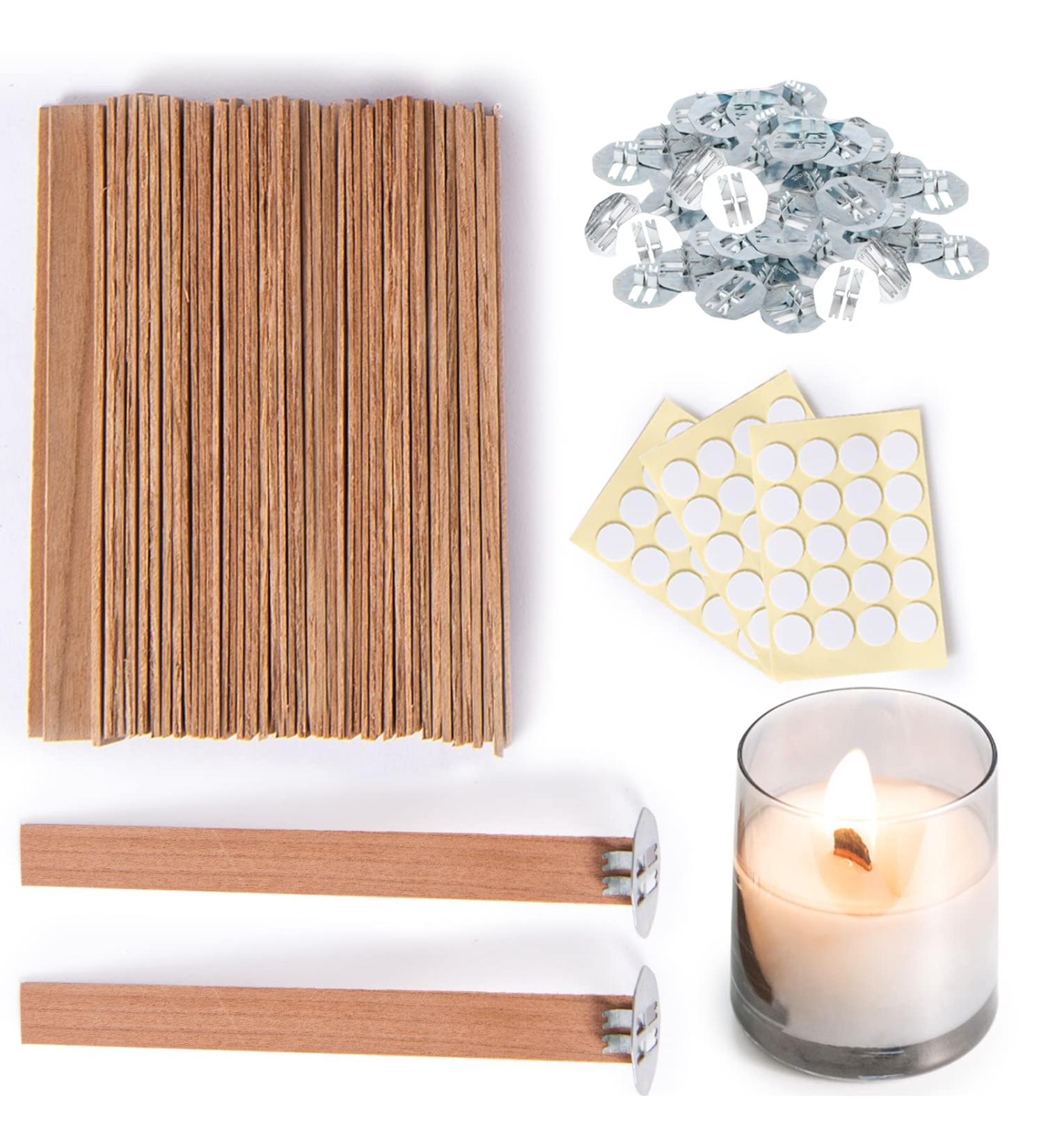 thumbnail interactive-video image 1 of 100pcs Pre-Waxed Cotton Candle Wicks Set With Stand 1 of 11