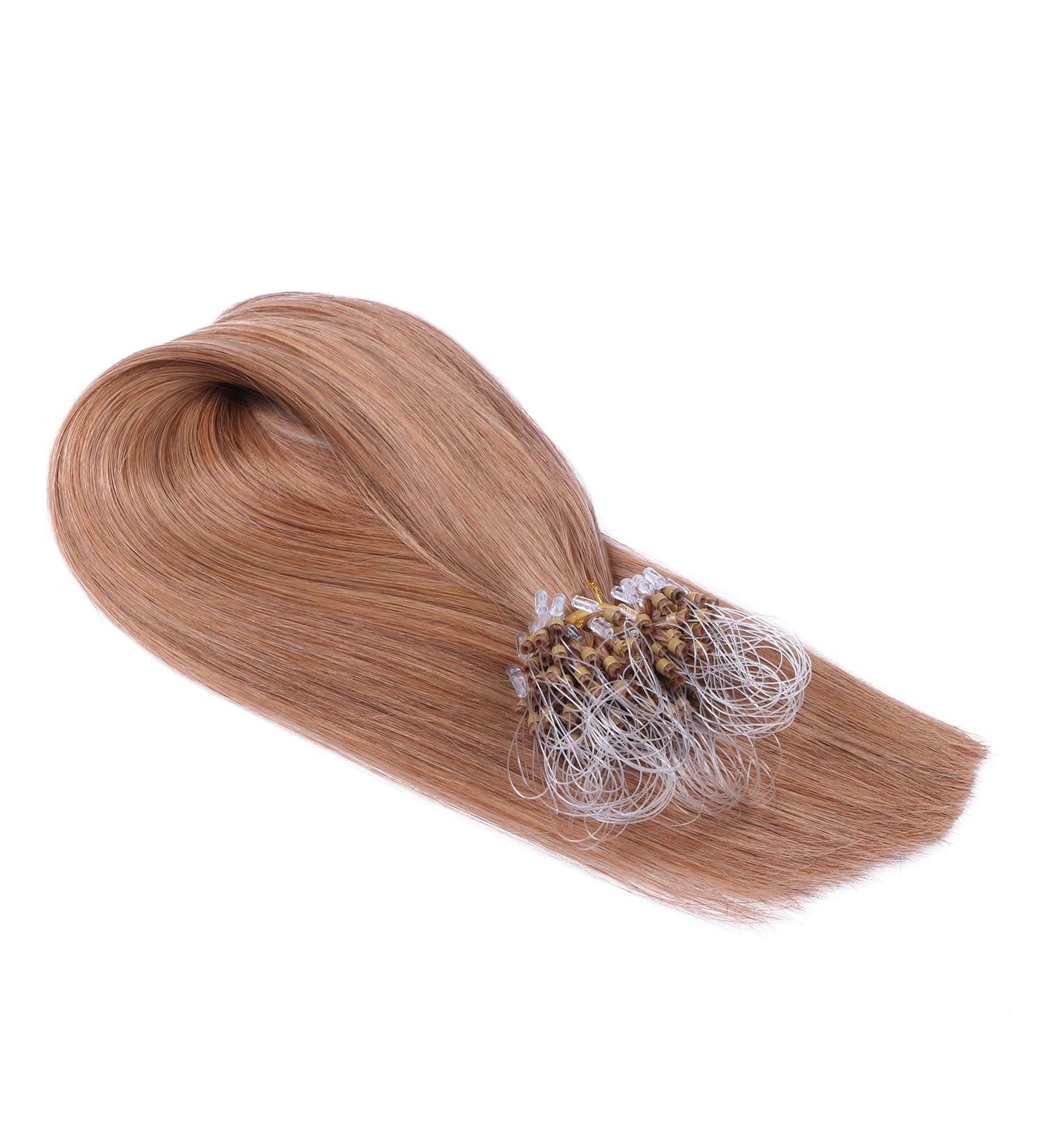 Micro-Ring Hair Extensions #10 Light Brown 60cm 100 Strands 0.5g | 100% Remy Real Hair Easy to Use by Hair Professionals - Shop Now! - Buy Online on GoSupps.com