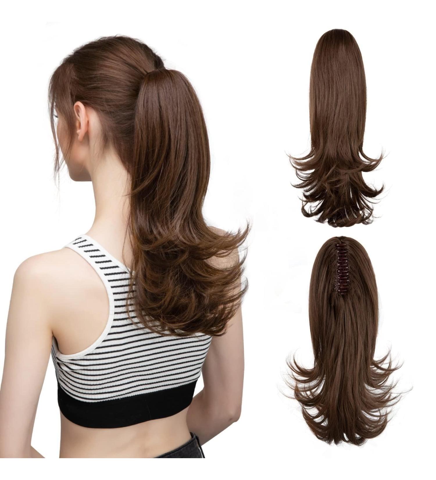 Hair Scrunchies Hair Bun Synthetic Clips In Ponytail Hair Extensions Wig 14 Inch Long Wavy Wig Bun with Elastic Band Ponytail for Women Women Hair Bun (Color : 8 Size : 14inches) 14inches 8 - Buy Online on GoSupps.com