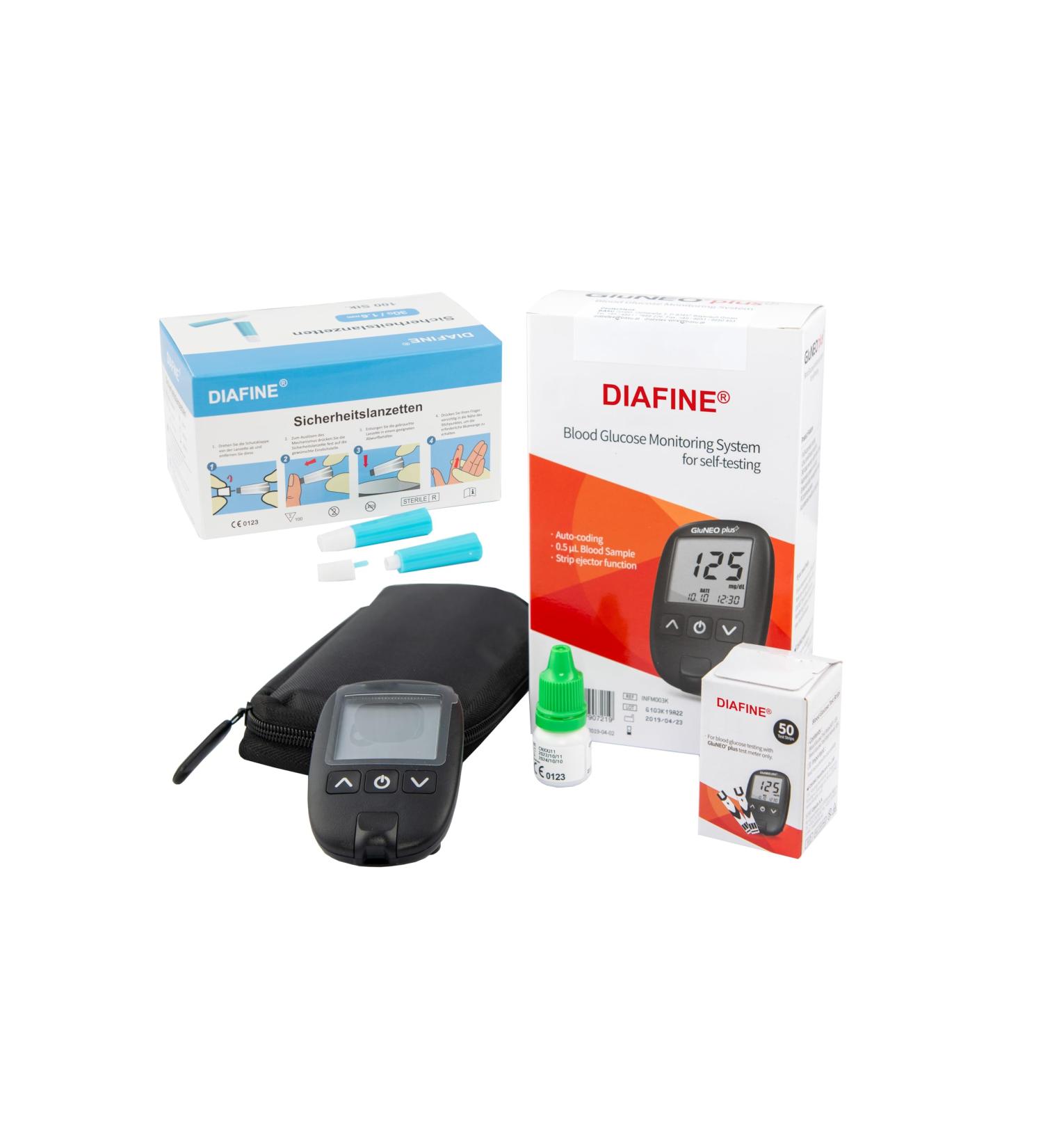 Diafine set for blood sugar measurement