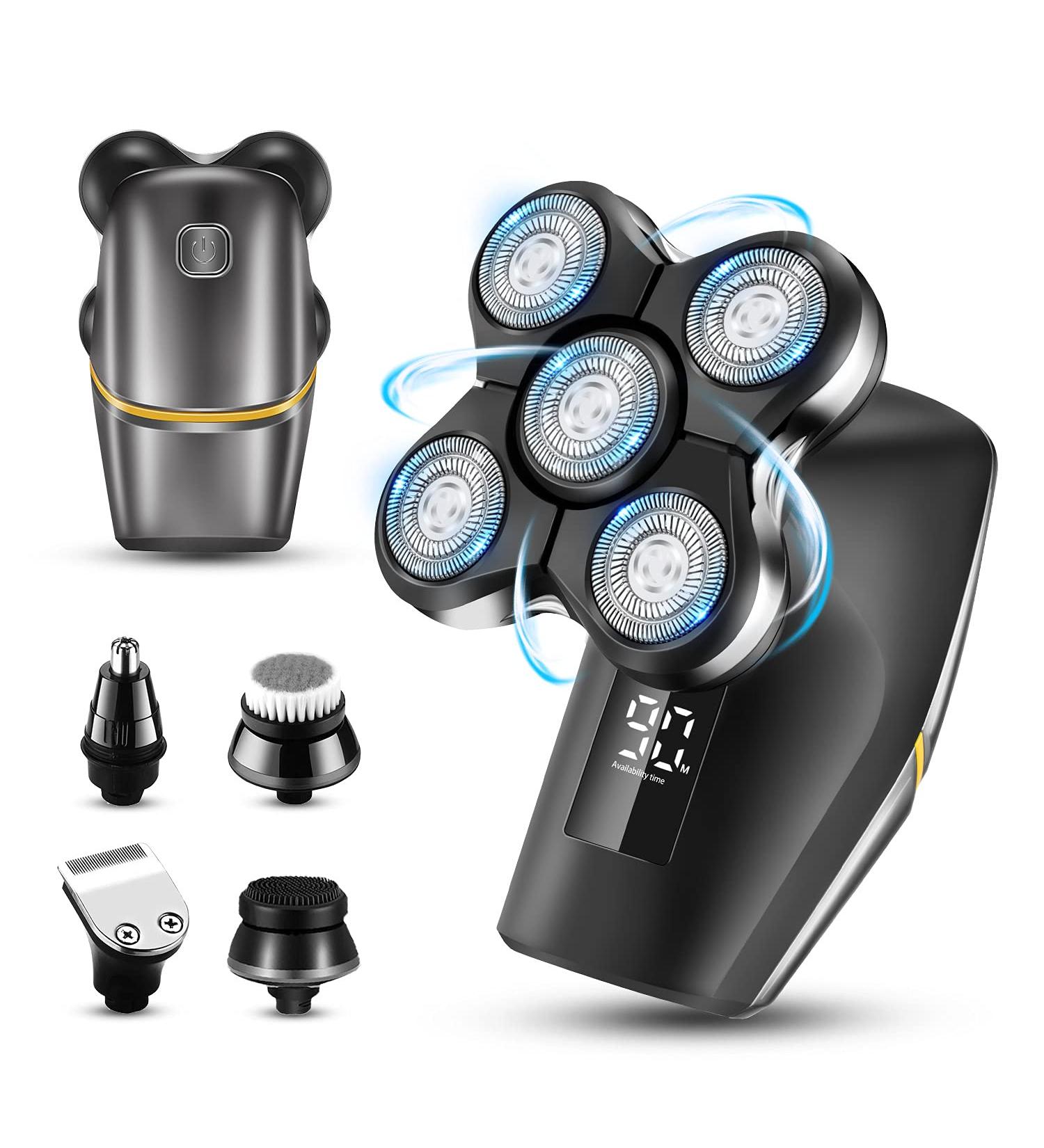5-in-1 Electric Razor for Bald Men - Multifunctional Head Shaver Grooming Kit - Buy Online on GoSupps.com