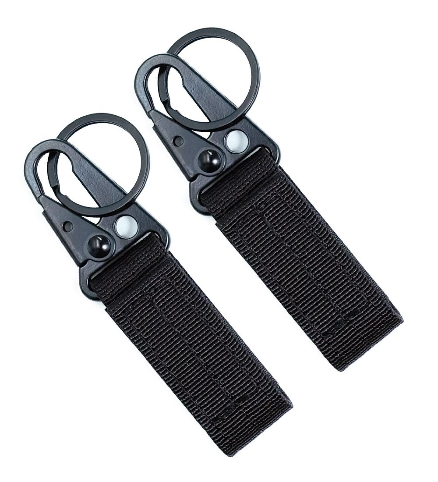 FAIRWIN Tactical Gear Clip  Nylon Key Ring Holder or Tactical Belt Keepers Military Utility HangerÂ Carabiner Tactical Molle Hook  Black  Tan  Green Black-2 - Buy Online on GoSupps.com