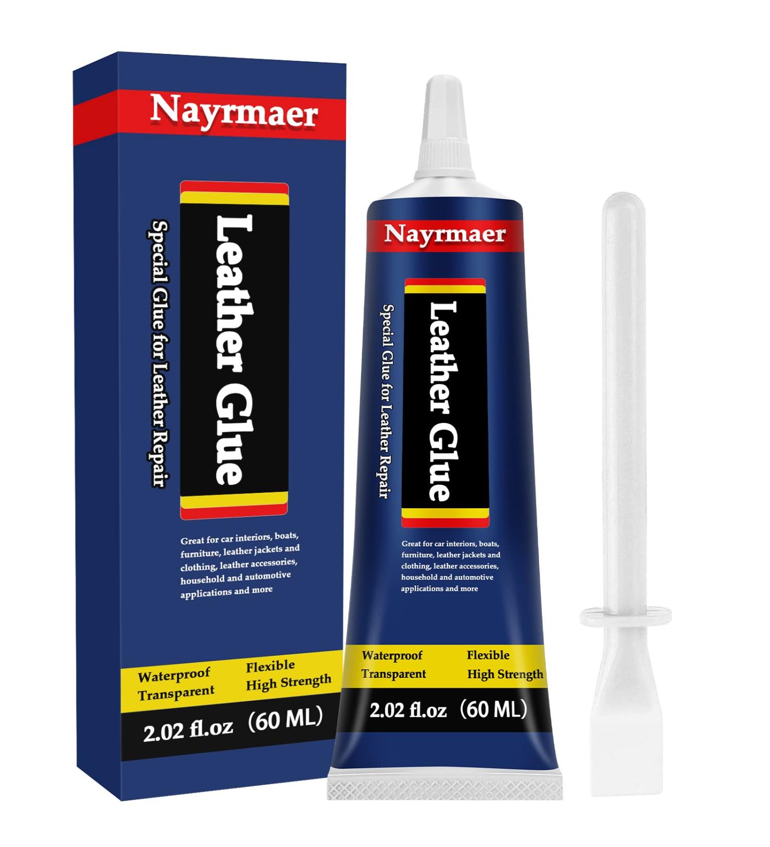 Nayrmaer Leather & Fabric Glue | Permanent, Clear & Washable | Ideal for Bonding Leather, Fabric & Substrates | 1 Pack - Buy Online on GoSupps.com