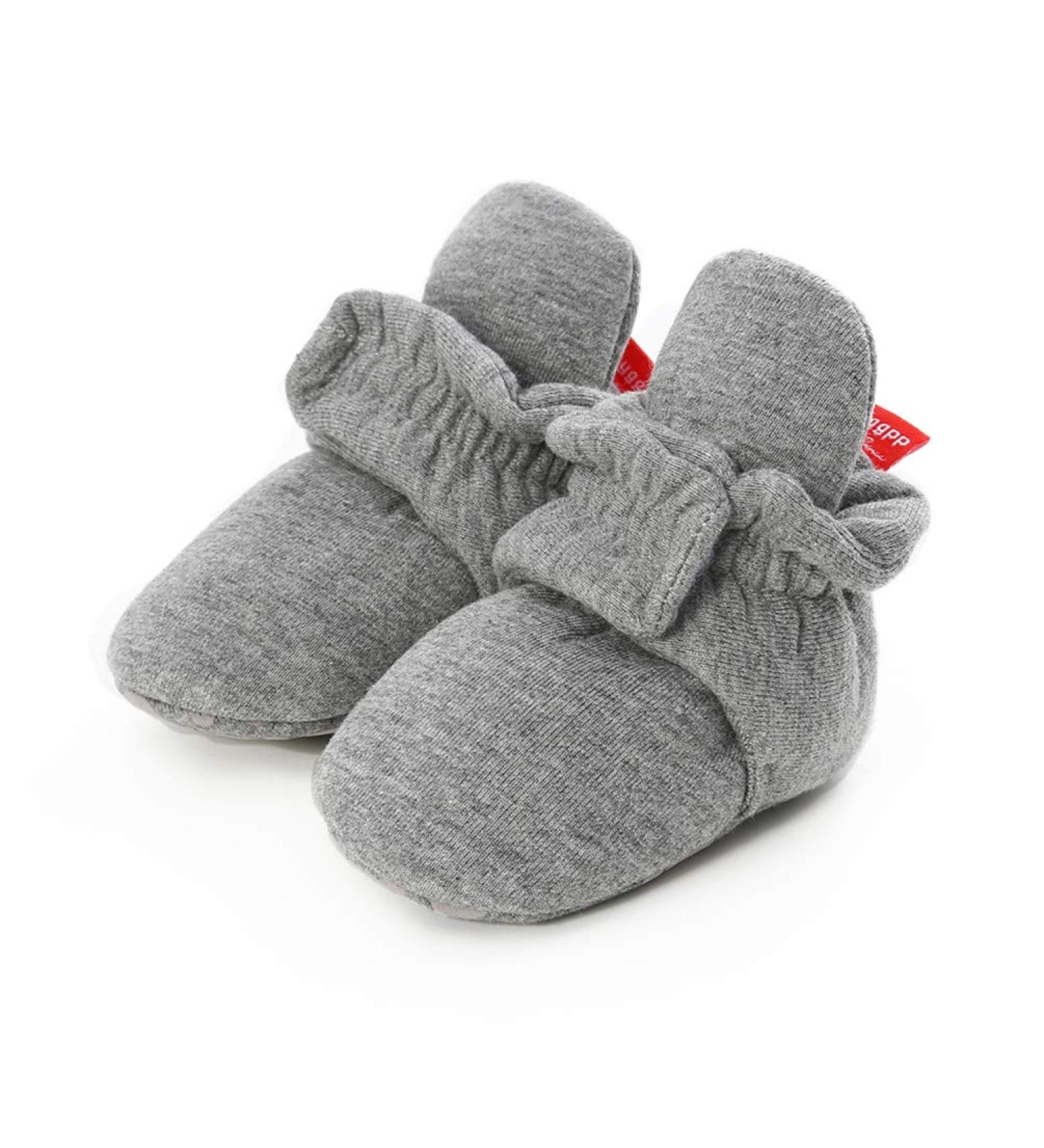 EDOTON Unisex Newborn Winter Boots - Warm Non-Slip Sole Bootie Sock 6-12 Months (Dark Gray) - Buy Online on GoSupps.com