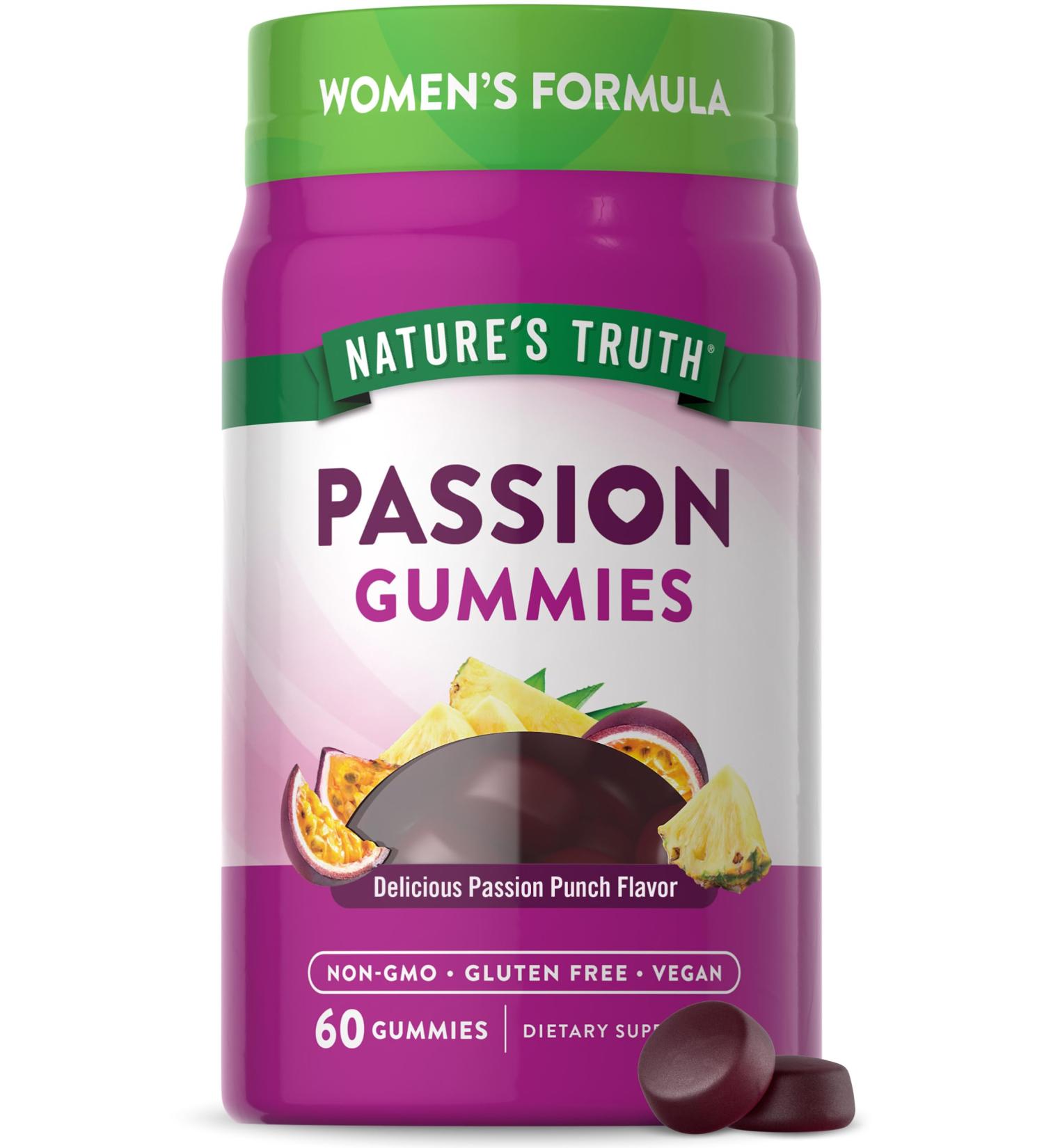 Buy Nature's Truth Passion Gummies - Horny Goat Weed & Maca for Women | Vegan Non-GMO Gluten-Free | 60 Count Passion Punch - Buy Online on GoSupps.com