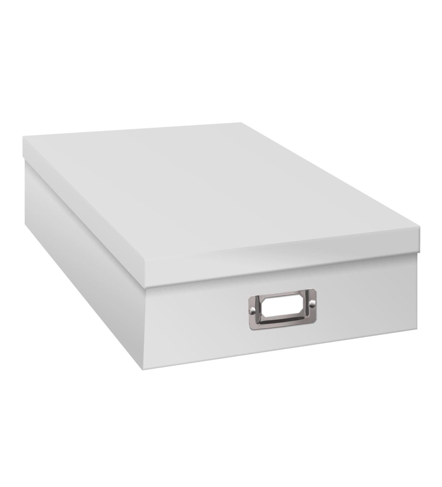 Pioneer Jumbo Scrapbook Storage Box  Crafters White  14 3/4 X 13 X3 3/4