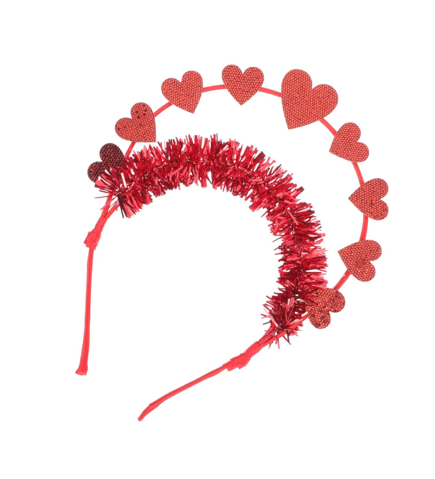 Lurrose Red Love Heart Headband - Sequin Valentine s Day Hair Accessories | Glitter Heart Headdress for Parties & Weddings - Buy Online on GoSupps.com