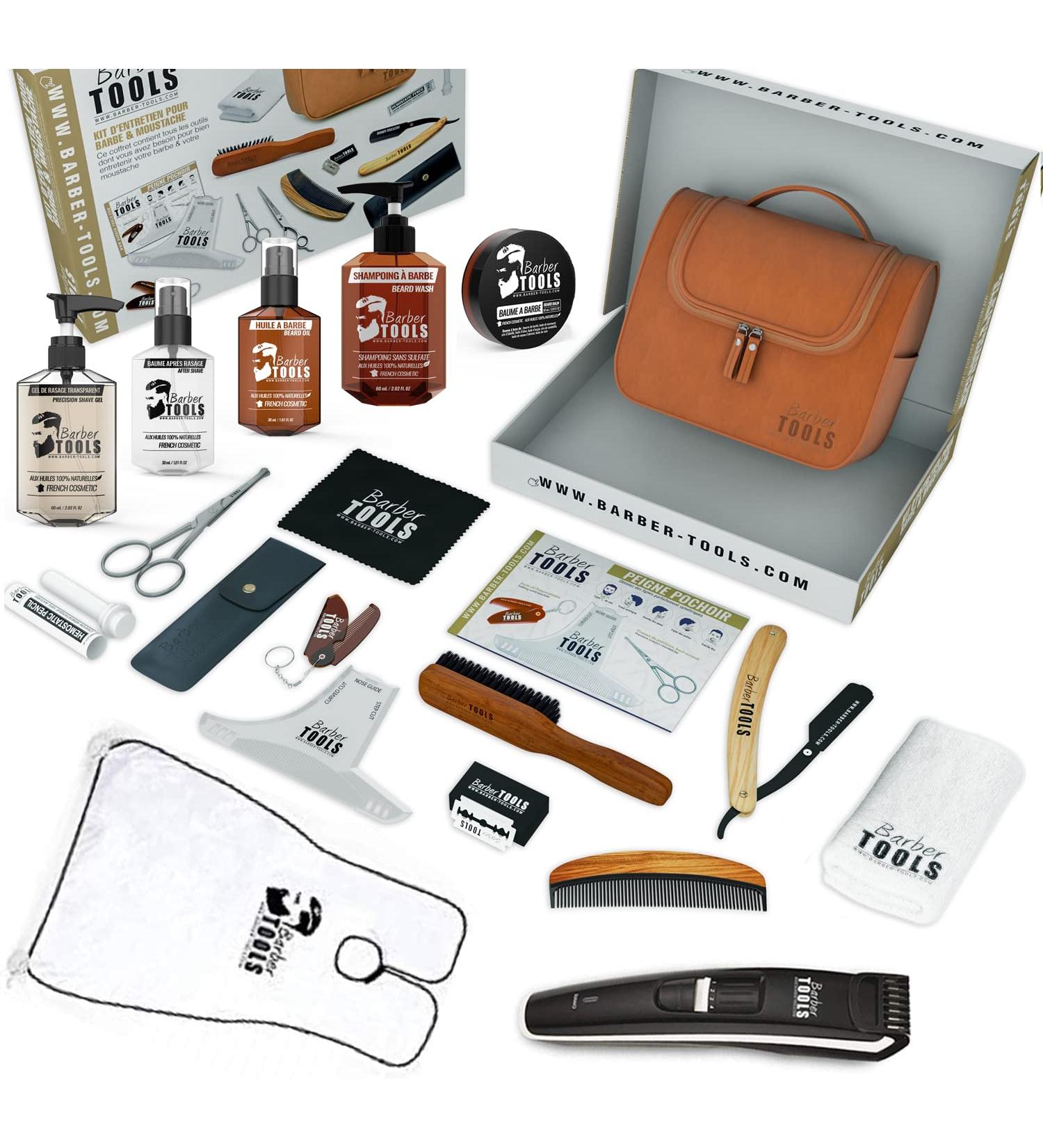 Premium French Barber Tools Kit | Beard Care Set & Shaving Essentials | International Shipping Available - Buy Online on GoSupps.com
