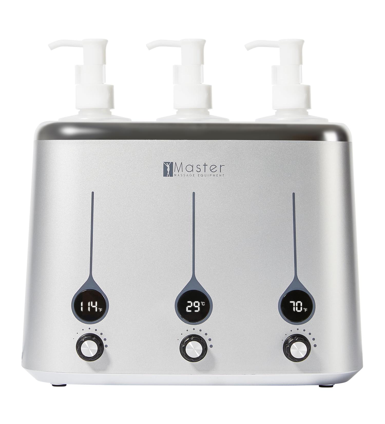 Master Massage Oil Warmer with Temperature Control & LED Display - Ideal for Massage Oils & Lotions - Includes Donor Bottle - 3-Fold Design - Buy Online on GoSupps.com