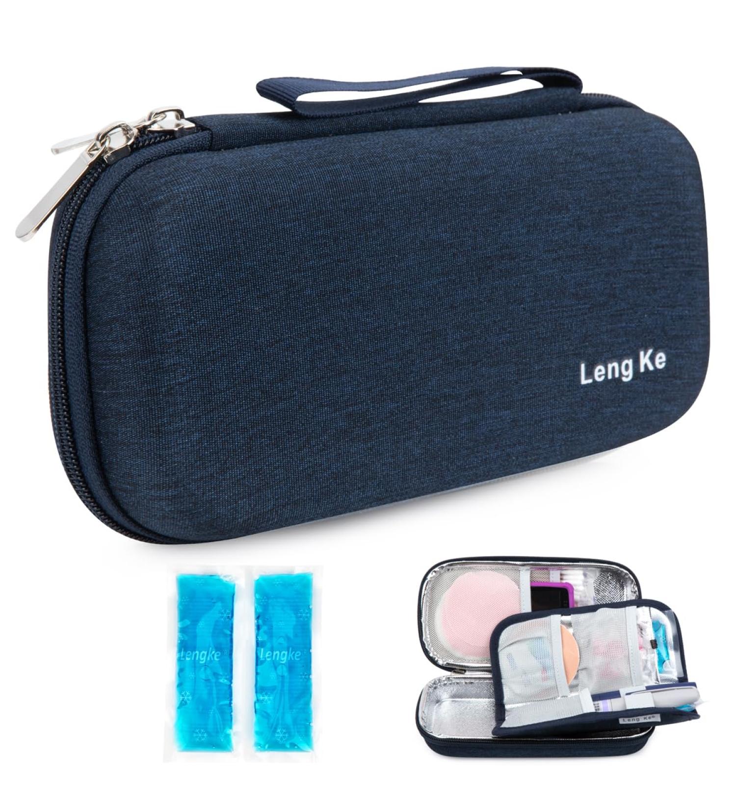 Youshares Insulin Cooling Bag Travel Etui | TSA-Approved Diabetes Cooler for Glucose Meters EpiPen Insulin Pens & Accessories | Includes 2 Cooling Packs - Navy Blue Y8-Marineblau - Buy Online on GoSupps.com