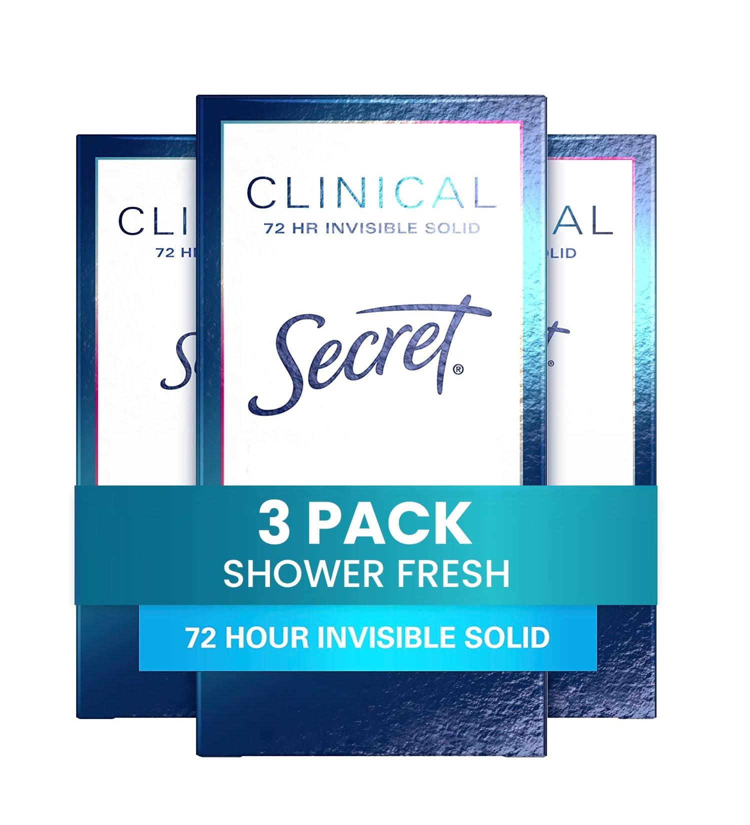 Secret Clinical Strength Women's Antiperspirant Deodorant, Shower Fresh 1.6 oz - Pack of 3 - Buy Online on GoSupps.com