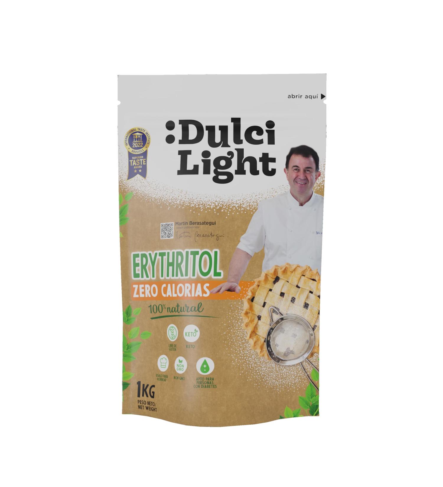 Erythritol 1kg 100% Natural Sweetener 0 Calories DulciLight Zero |+5 Free Brown Sweetener Sachets for You | Ideal for The Keto Diet | DulciLight The Natural Taste of Sugar - Buy Online on GoSupps.com