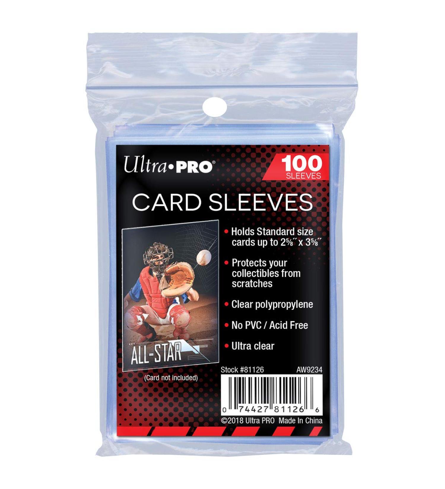 Ultra Pro Soft Card Sleeves 2-5/8 X 3-5/8 - Ultra Clear (100 Count) | Premium Quality Trading Card Protectors - Buy Online on GoSupps.com