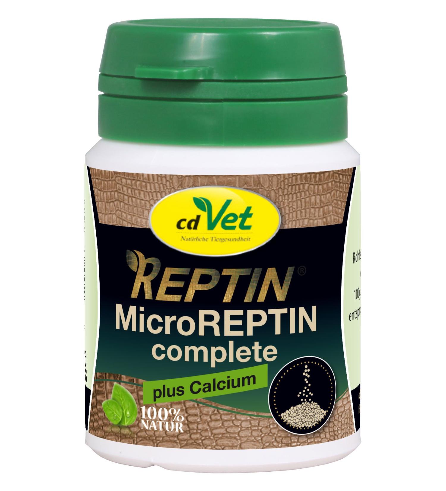 CDVet natural products Microreptin Complete 25 g - reptiles - improves nutrient and vital substance absorption in the intestine supply with vitamins minerals lane nutrients - binds toxins in the intestine