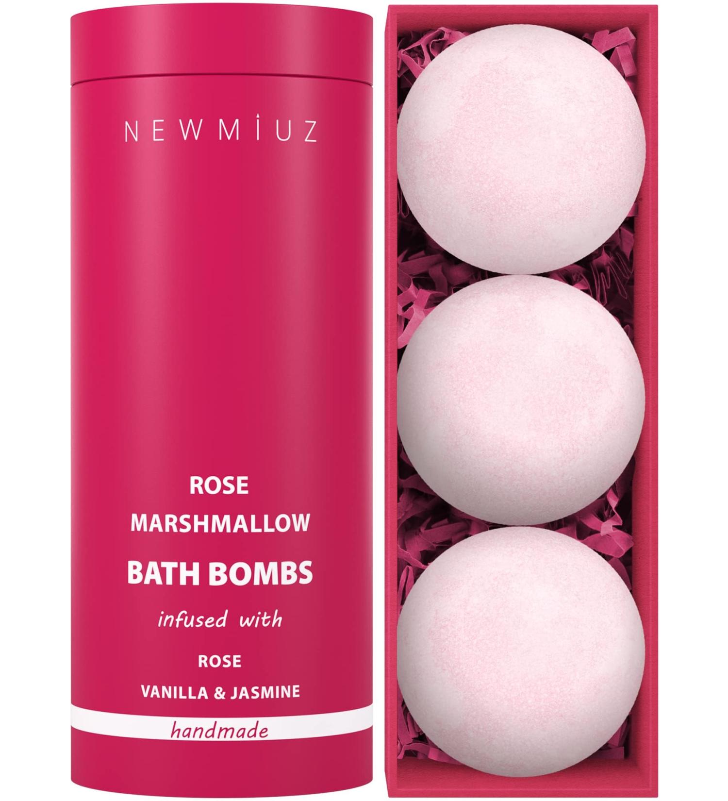 Rose Vanilla Bath Bomb - Mega Foaming Bubbles - Infused with Stress Relief Jasmine - Luxurious Spa Bath Essentials -Nourishing Dry Skin - Blissful Stress Relief Bath Bombs Gift Set Christmas Birthday - Buy Online on GoSupps.com