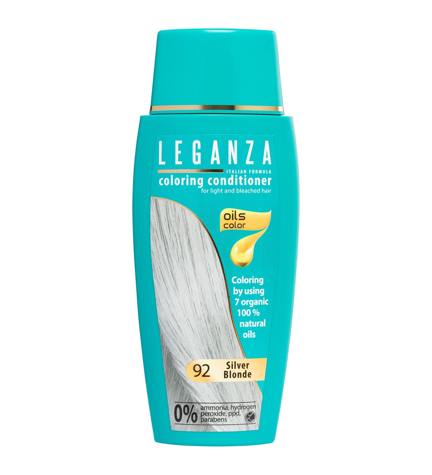 Leganza Hair Coloring Conditioner Silver Blonde N 92 | 7 Natural Oils | Ammonia PPD Paraben Free | 150ml - Buy Online on GoSupps.com