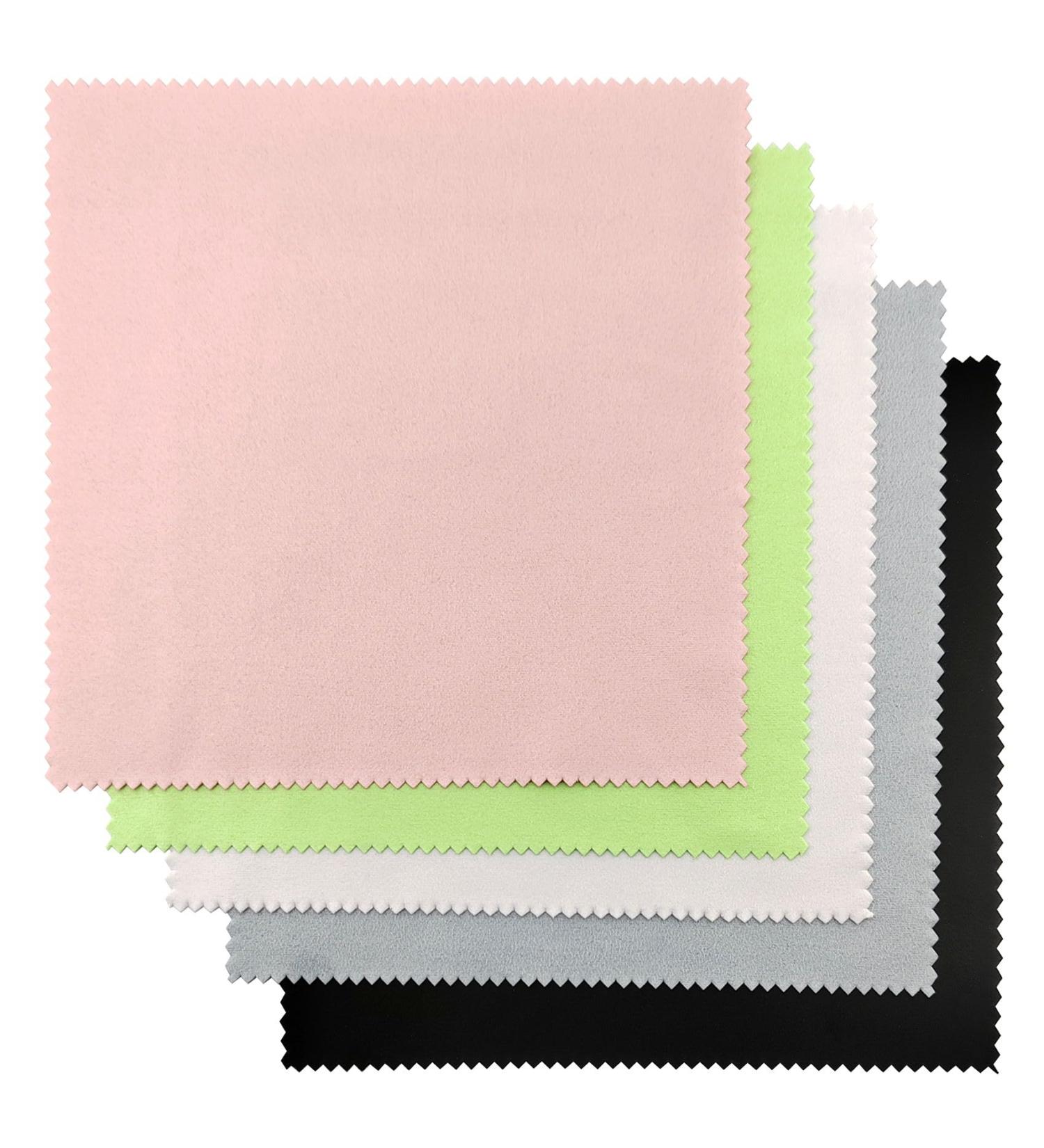 5 Pack Microfiber Cleaning Cloths - Multi-Color Lens & Screen Cleaning for Eyeglasses Cell Phones Cameras | Best Quality & International Shipping - Buy Online on GoSupps.com