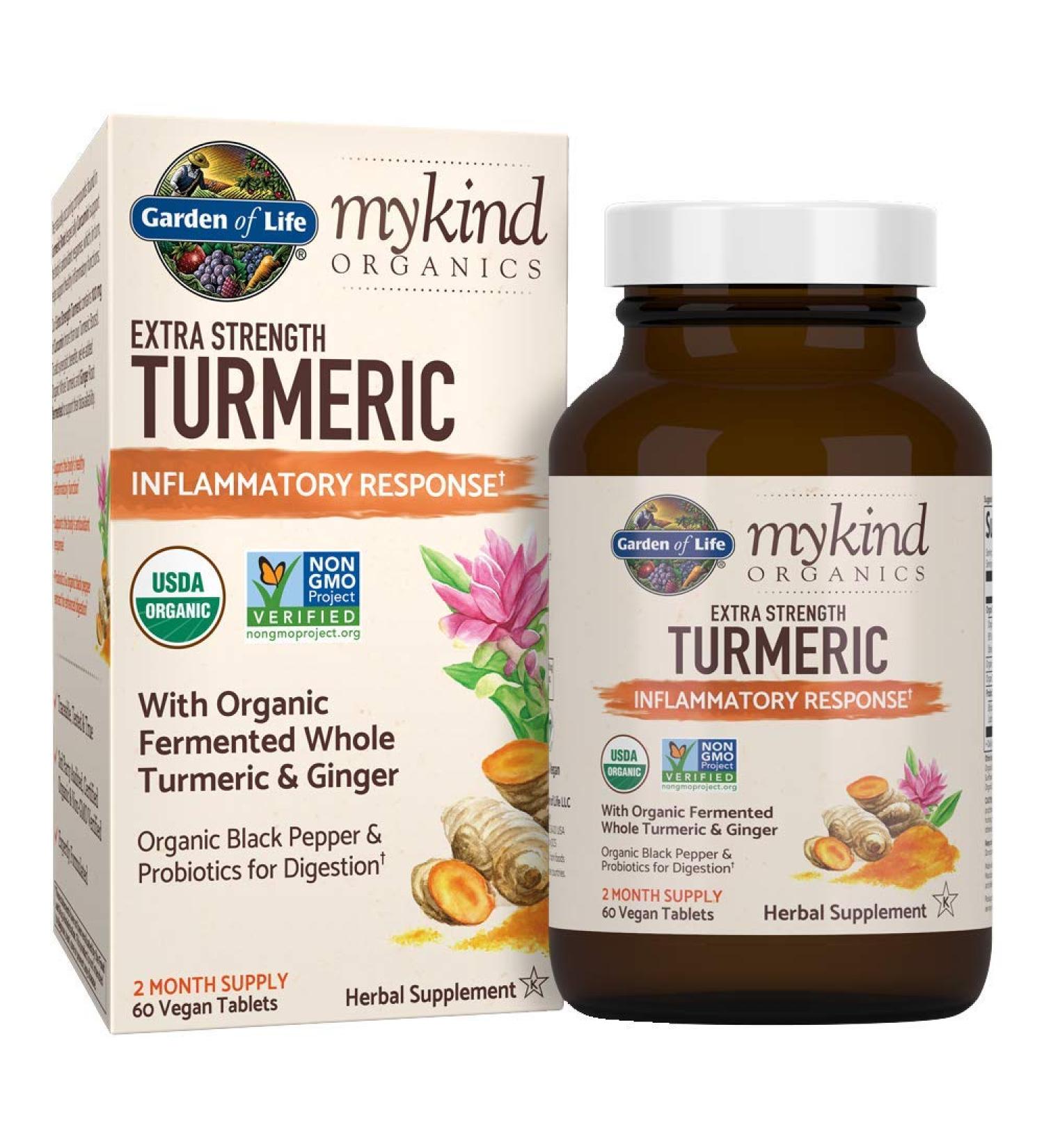 Organic India Turmeric Formula for Joint Mobility & Support - 90 Vegetarian Caps - Buy Online on GoSupps.com