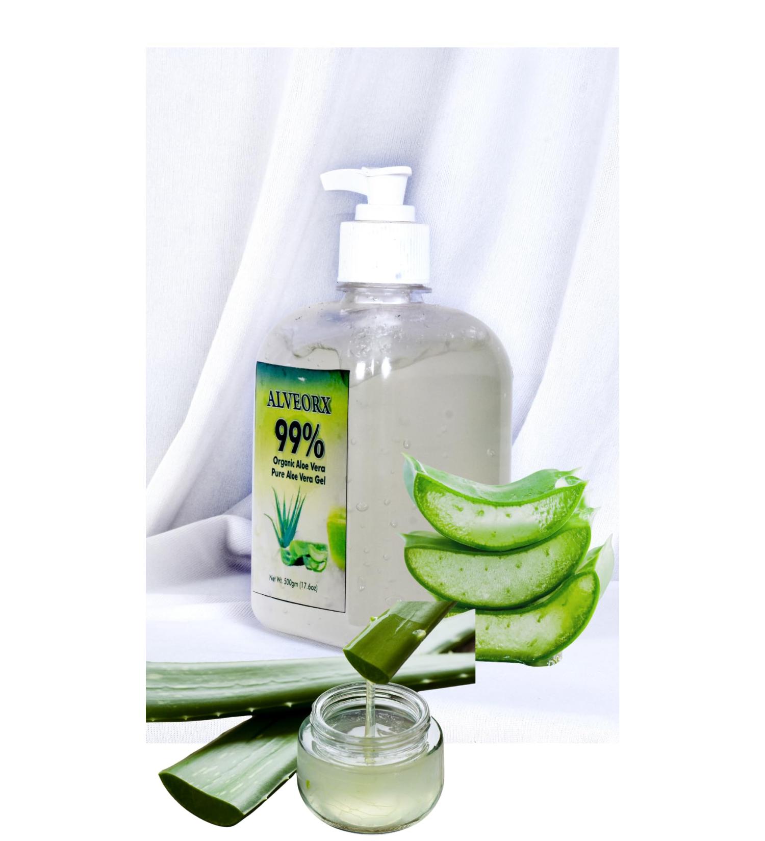 Alovera gel gwarpeath Gritkumari home daily use item indian item for multipurpose item 100% Pure Aloe Vera Gel Organic Cold-Pressed Hydrating Skin & Hair Care Soothing Sunburn Relief - Buy Online on GoSupps.com