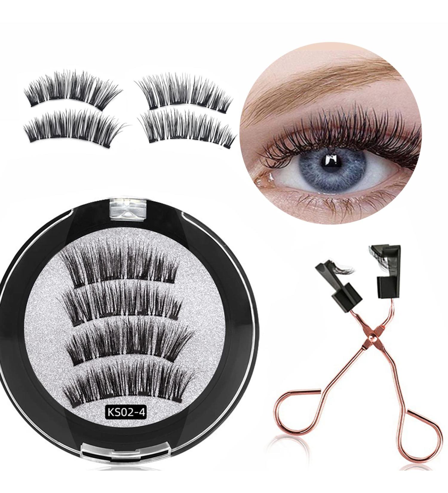 Dual Magnetic Eyelashes Kit - Natural Look, Reusable Fake Lashes - No Glue Needed - 3D False Eyelashes - Magnetic Lashes Extension Kit - Buy Online on GoSupps.com